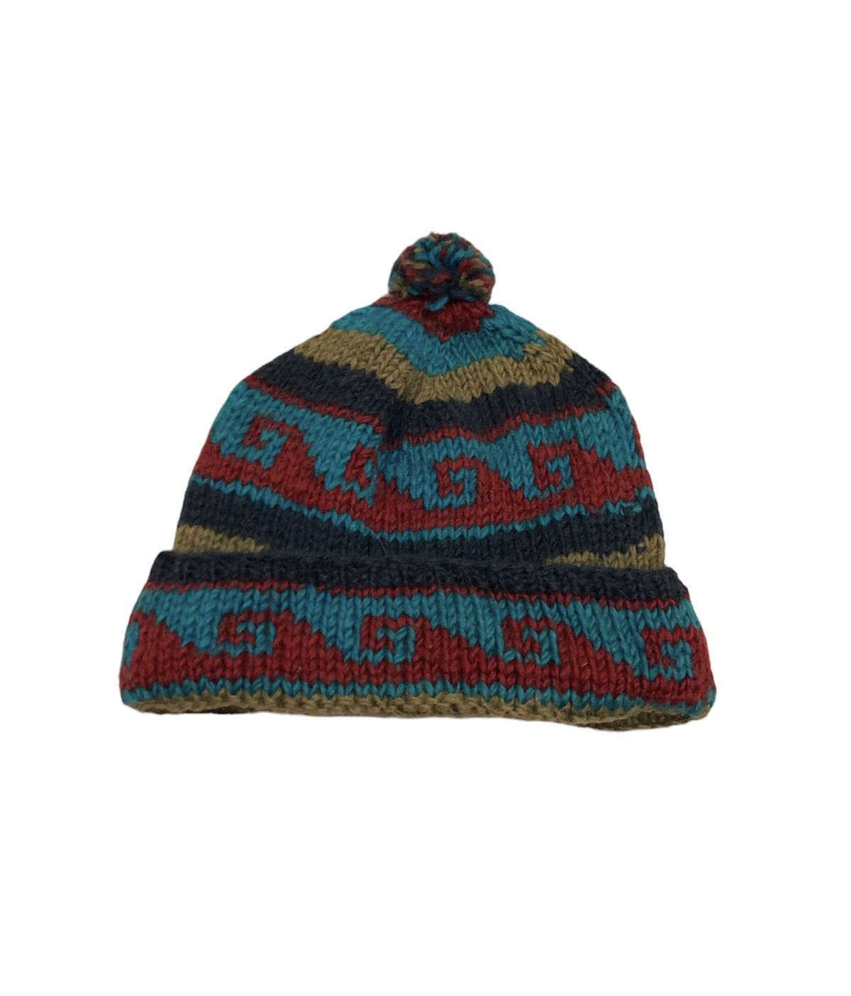 Japanese Brand Vintage Wool Beanie Hat Hand Knit Size ONE SIZE - 3 Thumbnail