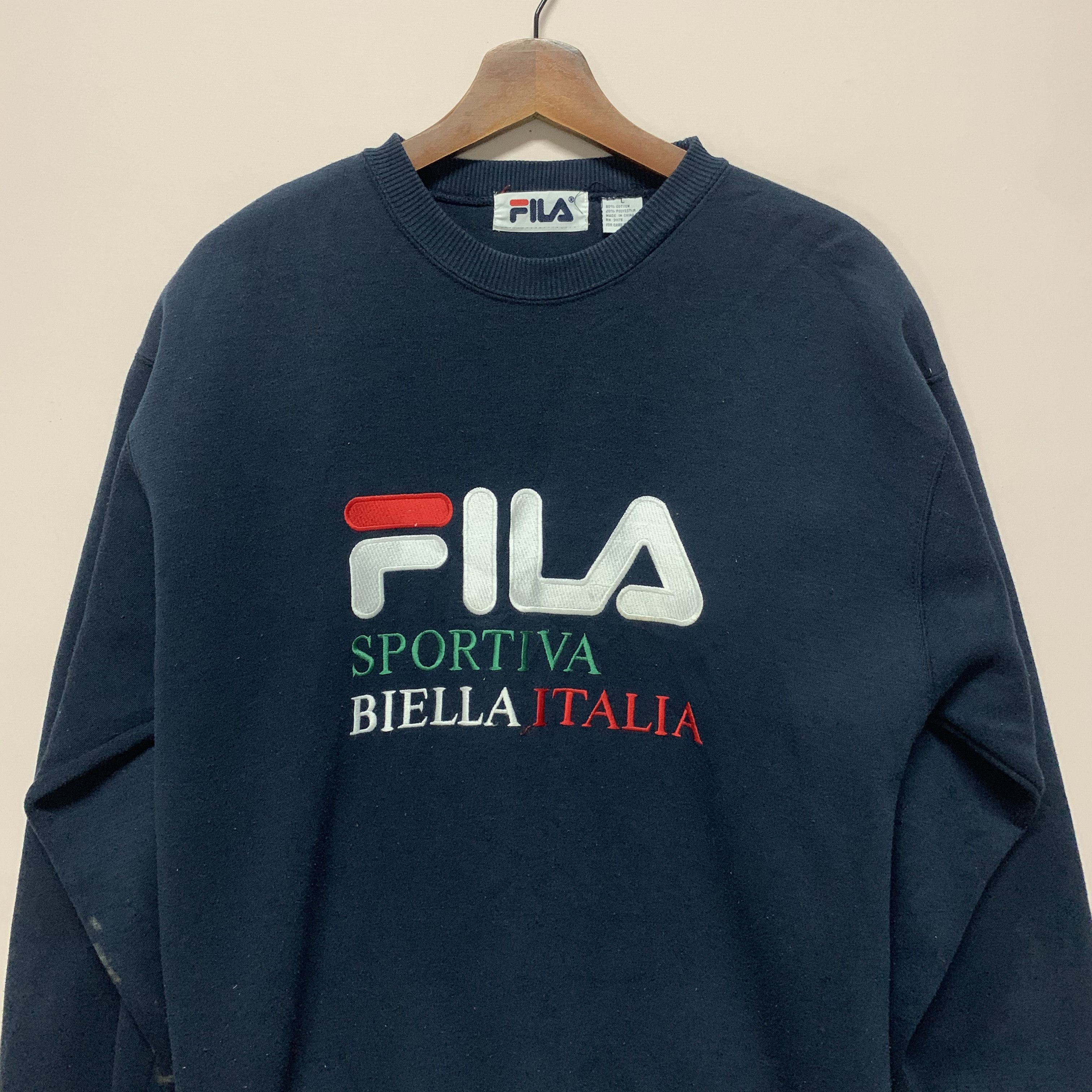 Fila Vintage Fila Embroidery Spell Out Crewneck Sweatshirt Size US M / EU 48-50 / 2 - 2 Thumbnail