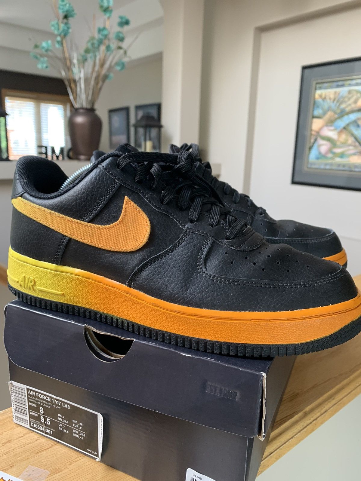 Adidas Nike Airforce 1 Orange Graident Size US 8 / EU 41 - 3 Thumbnail