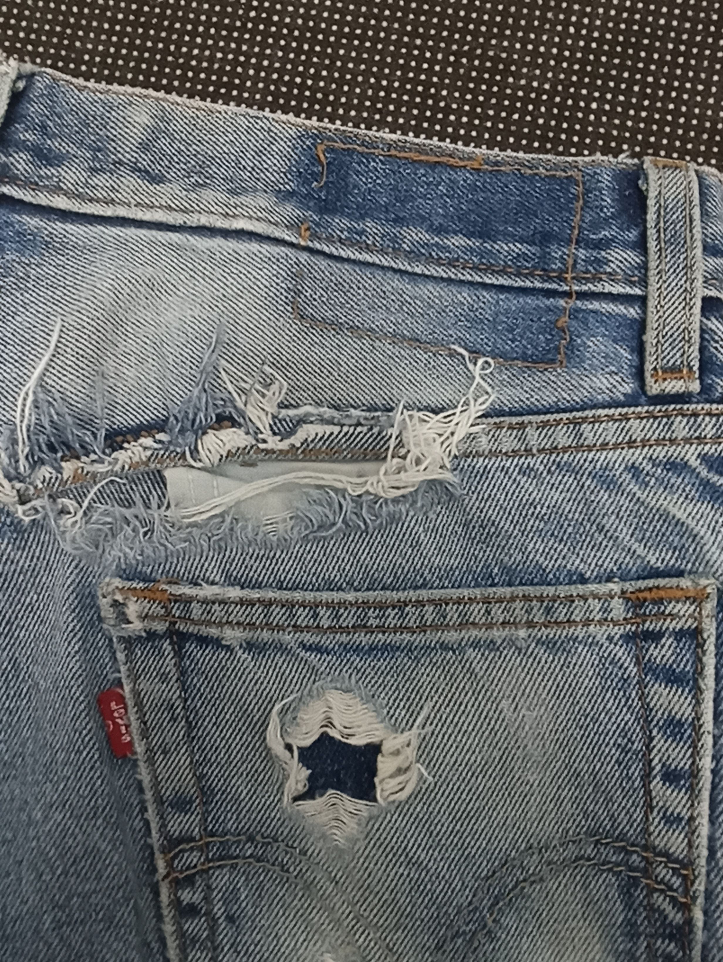 Jean × Levi's × Vintage VINTAGE LEVIS 505 DISTRESSED STONE WASH JEANS -J337 Size US 32 / EU 48 - 12 Thumbnail
