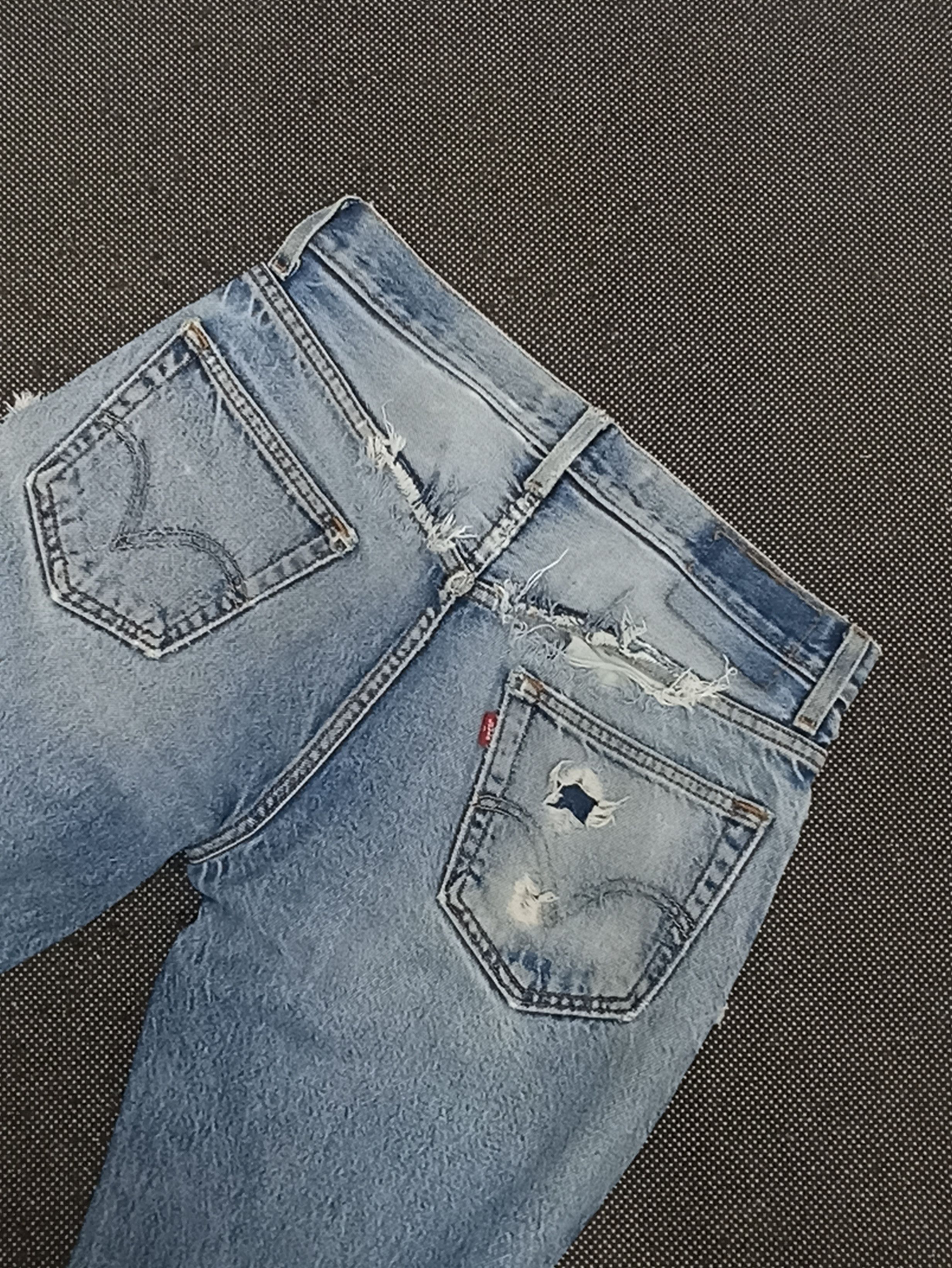 Jean × Levi's × Vintage VINTAGE LEVIS 505 DISTRESSED STONE WASH JEANS -J337 Size US 32 / EU 48 - 11 Thumbnail