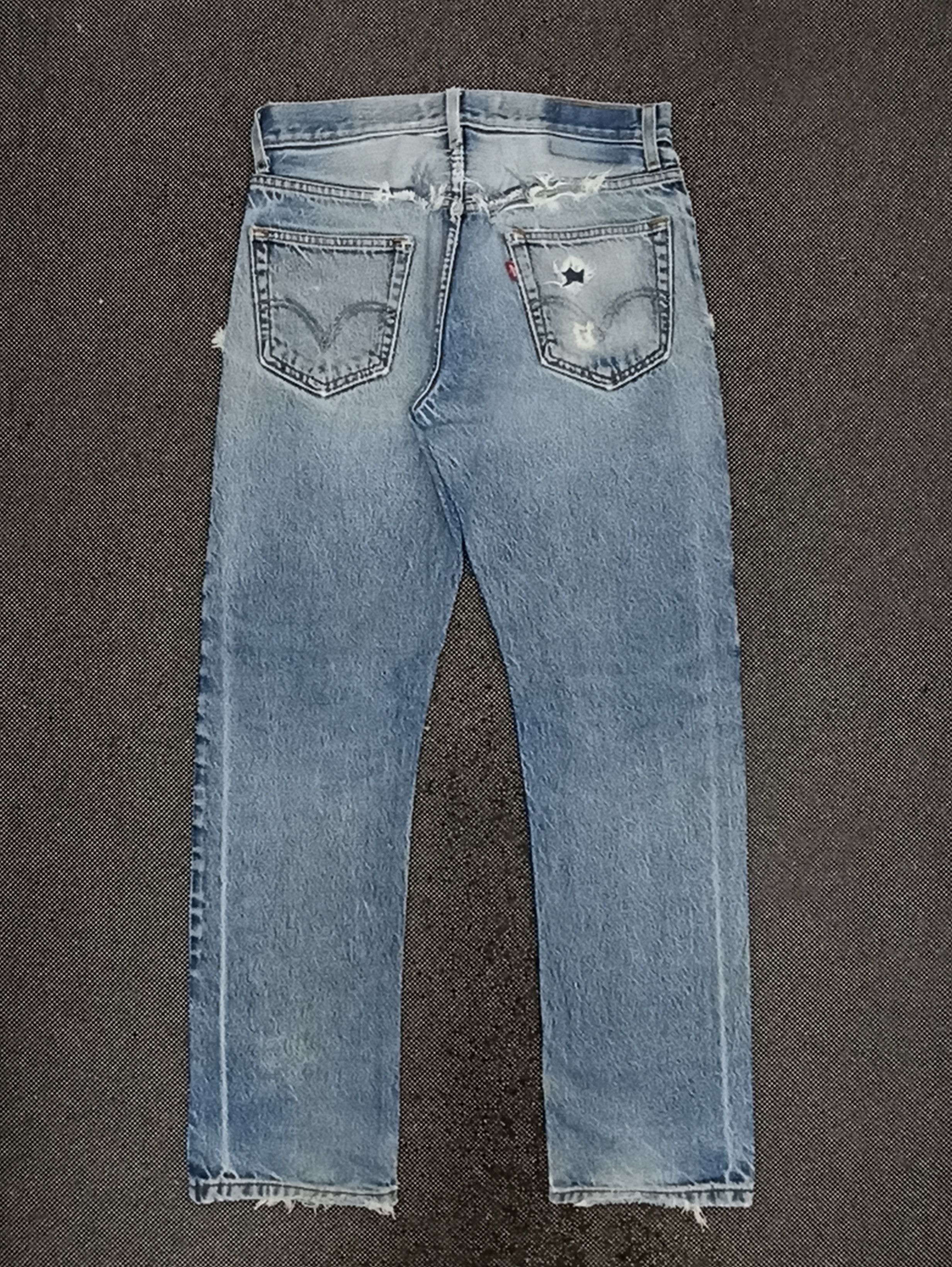 Jean × Levi's × Vintage VINTAGE LEVIS 505 DISTRESSED STONE WASH JEANS -J337 Size US 32 / EU 48 - 2 Thumbnail
