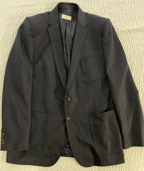 Dries Van Noten Thick Wool Whiteley and Green Patch Pocket Blazer Grailed