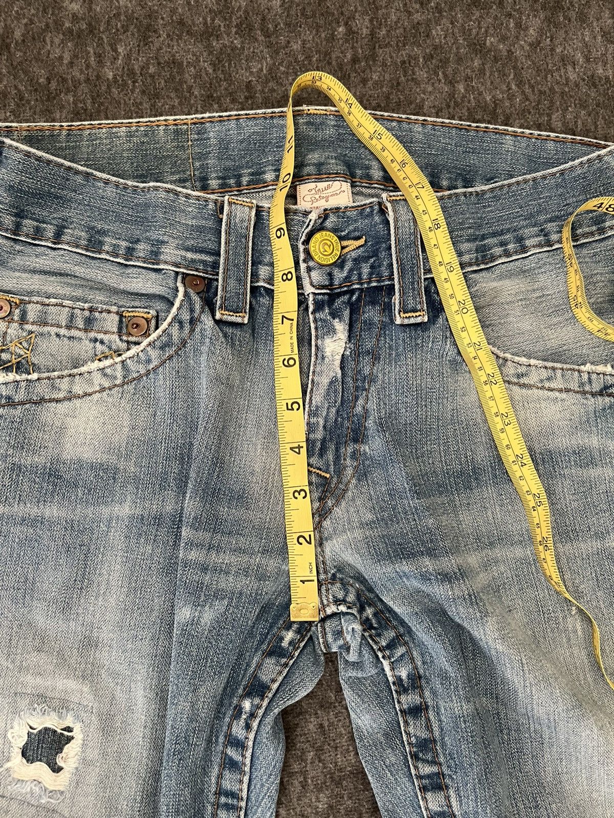 True Religion True Religion Stonewash Jeans Made in USA Size US 31 - 12 Thumbnail