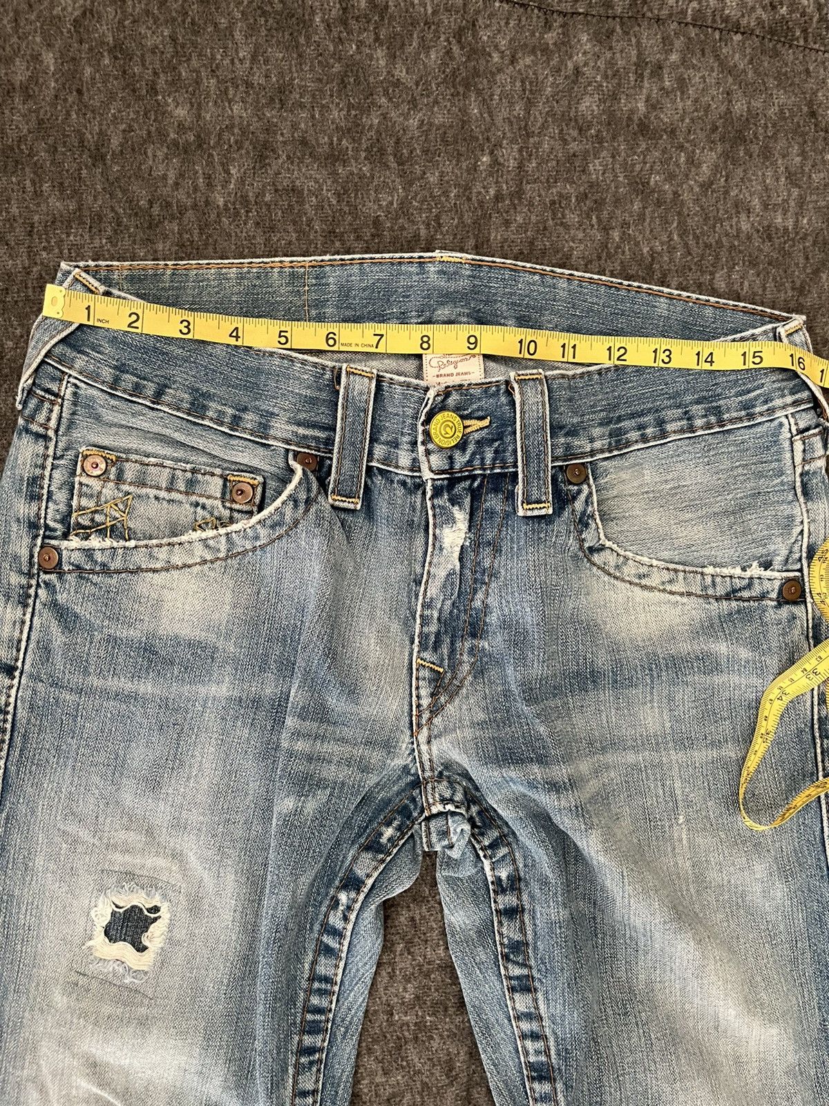 True Religion True Religion Stonewash Jeans Made in USA Size US 31 - 13 Thumbnail