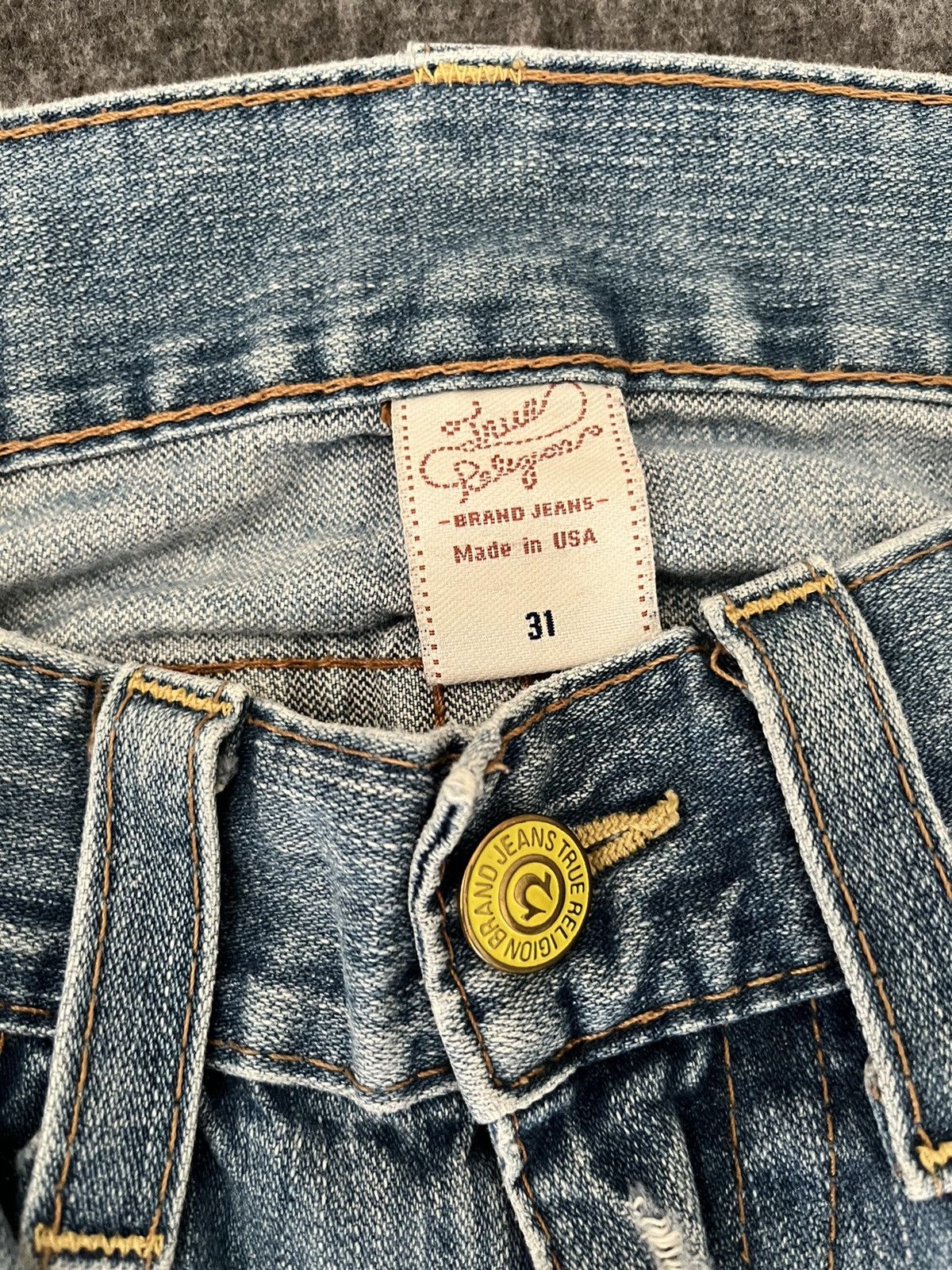 True Religion True Religion Stonewash Jeans Made in USA Size US 31 - 5 Thumbnail