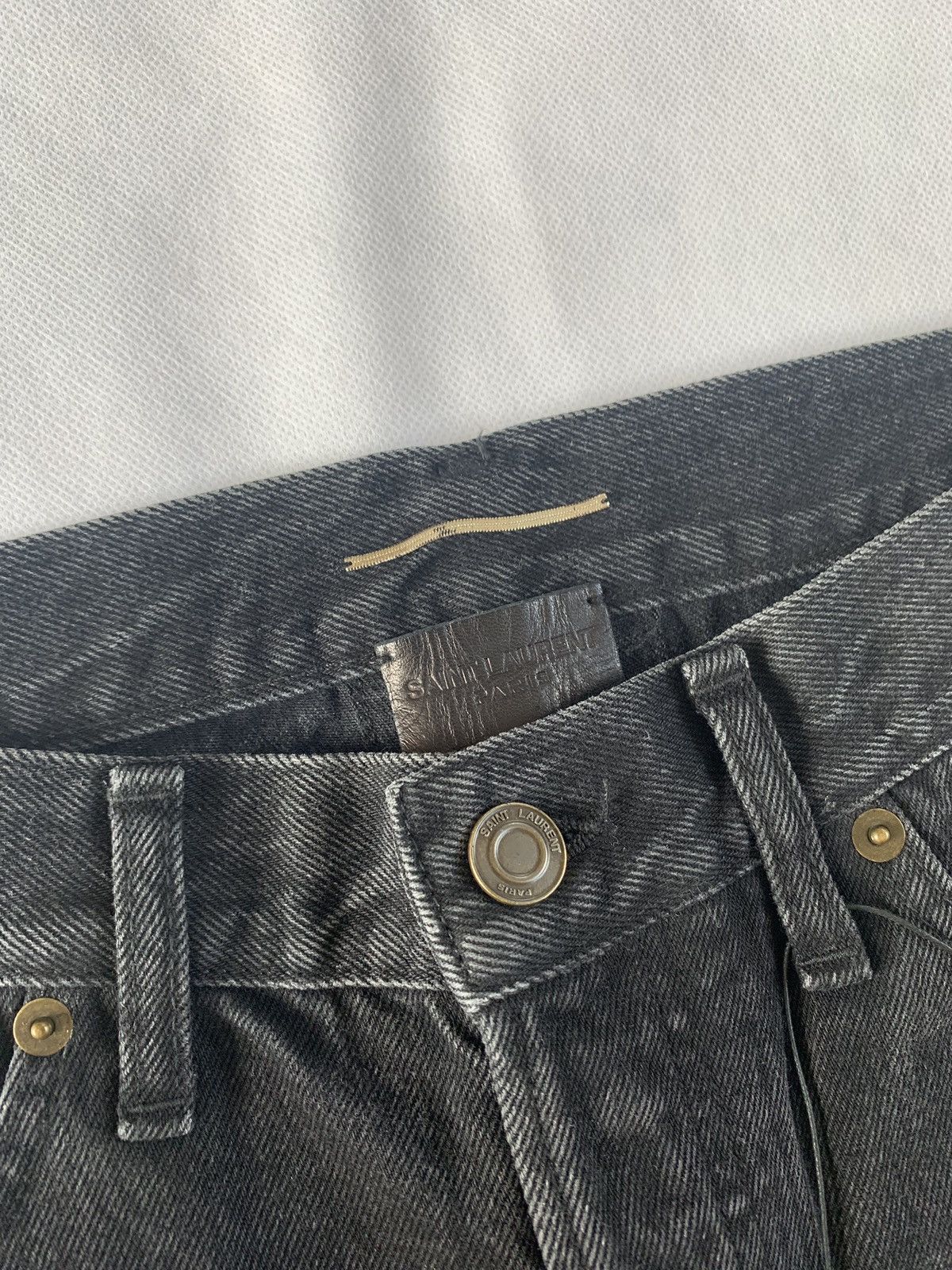 Saint Laurent Paris Denim in Washed Black Size US 28 / EU 44 - 7 Thumbnail