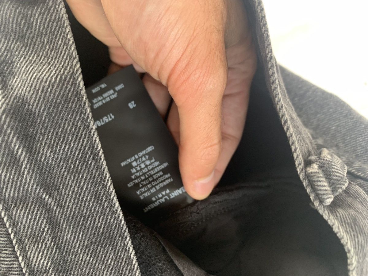 Saint Laurent Paris Denim in Washed Black Size US 28 / EU 44 - 11 Thumbnail