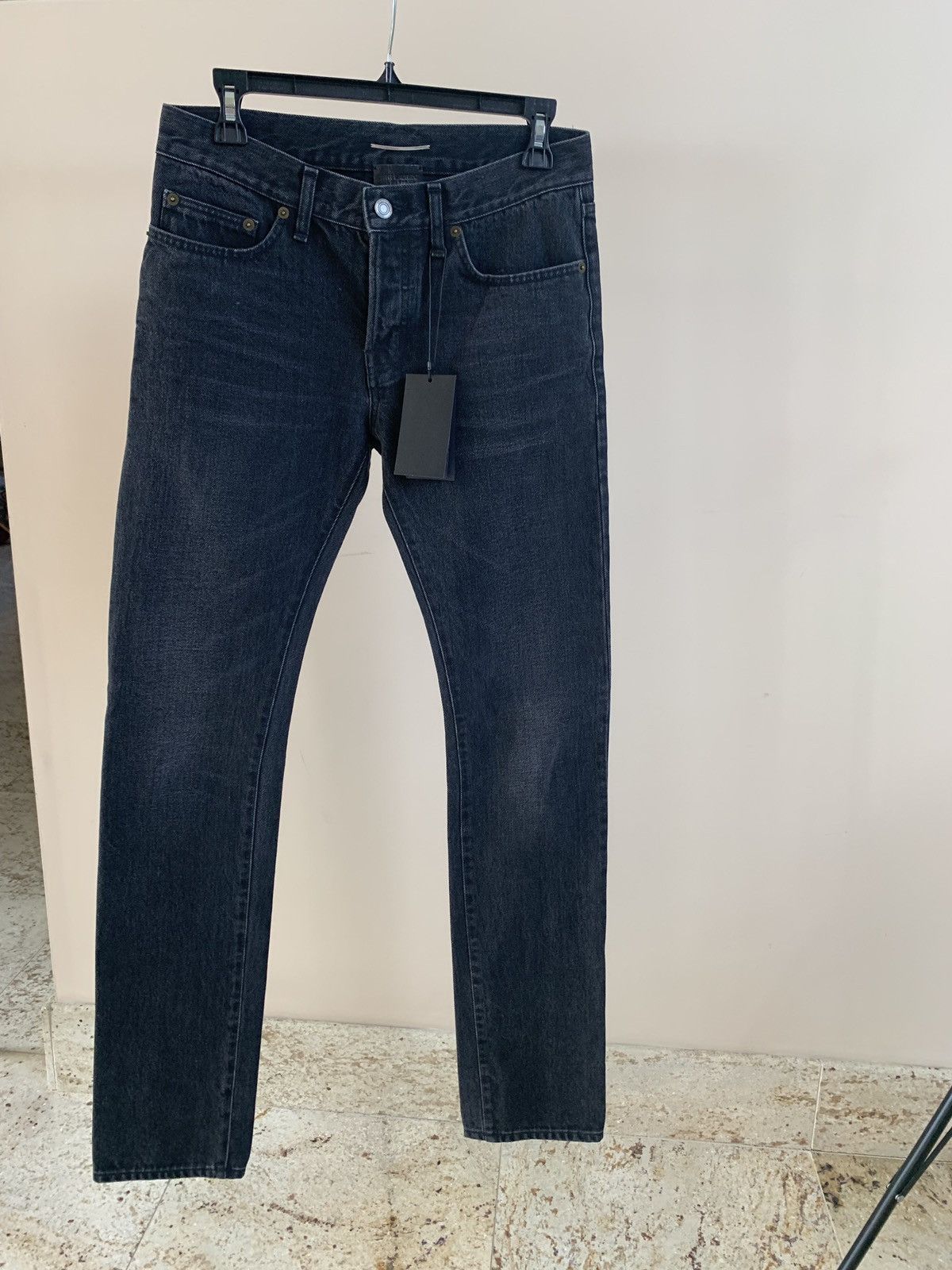 Saint Laurent Paris Denim in Washed Black Size US 28 / EU 44 - 2 Thumbnail