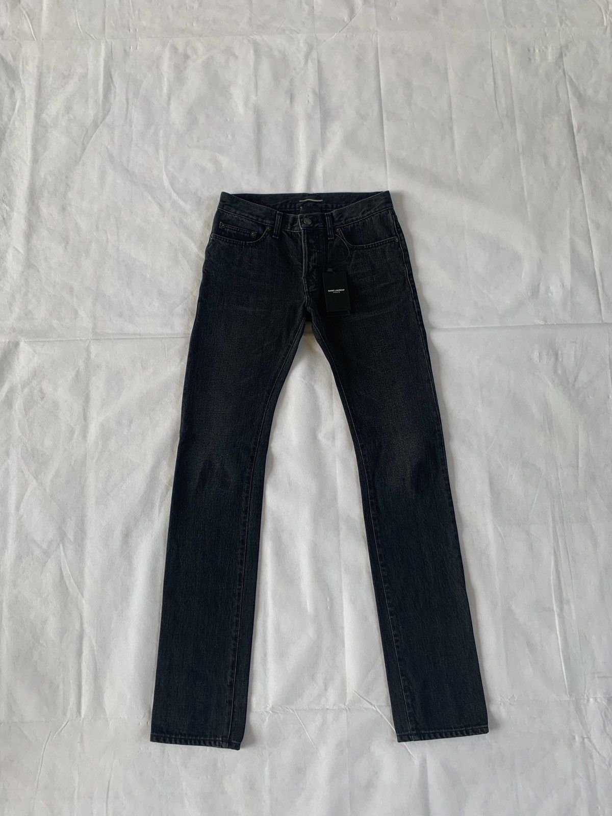 Saint Laurent Paris Denim in Washed Black Size US 28 / EU 44 - 18 Thumbnail