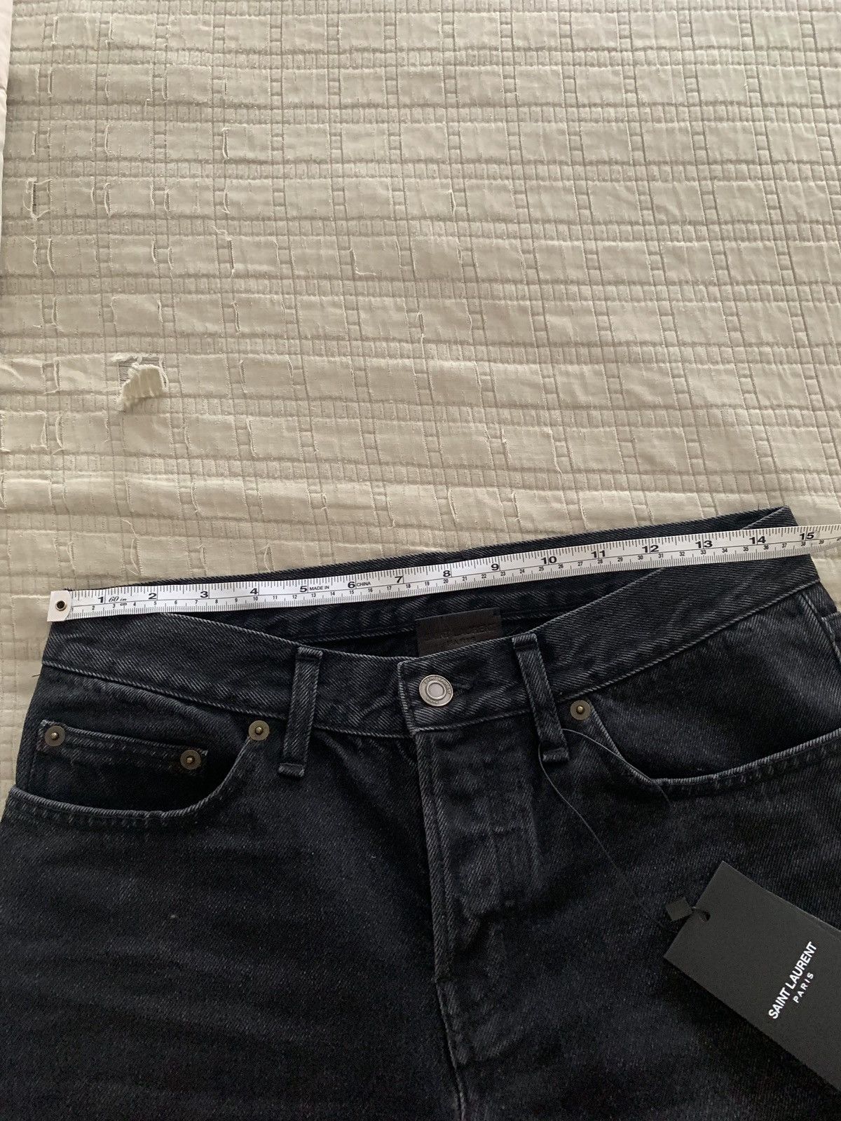 Saint Laurent Paris Denim in Washed Black Size US 28 / EU 44 - 15 Thumbnail