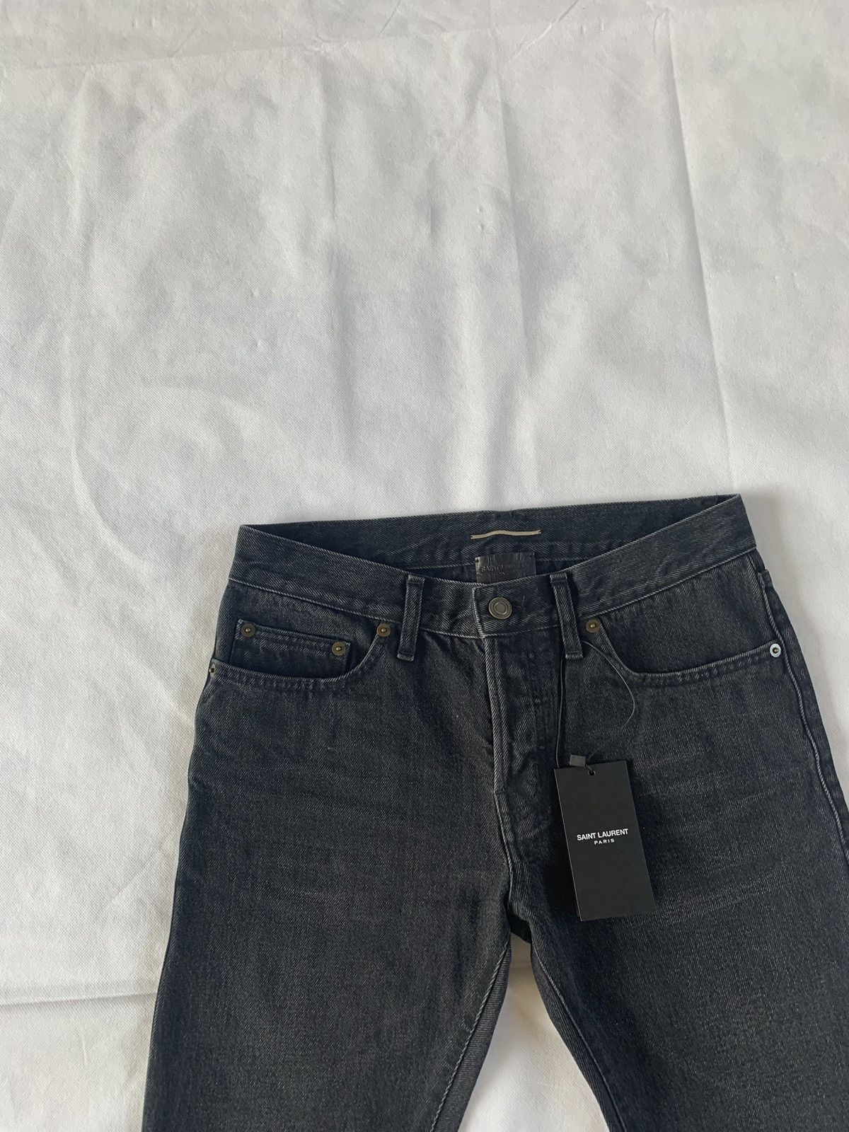 Saint Laurent Paris Denim in Washed Black Size US 28 / EU 44 - 9 Thumbnail