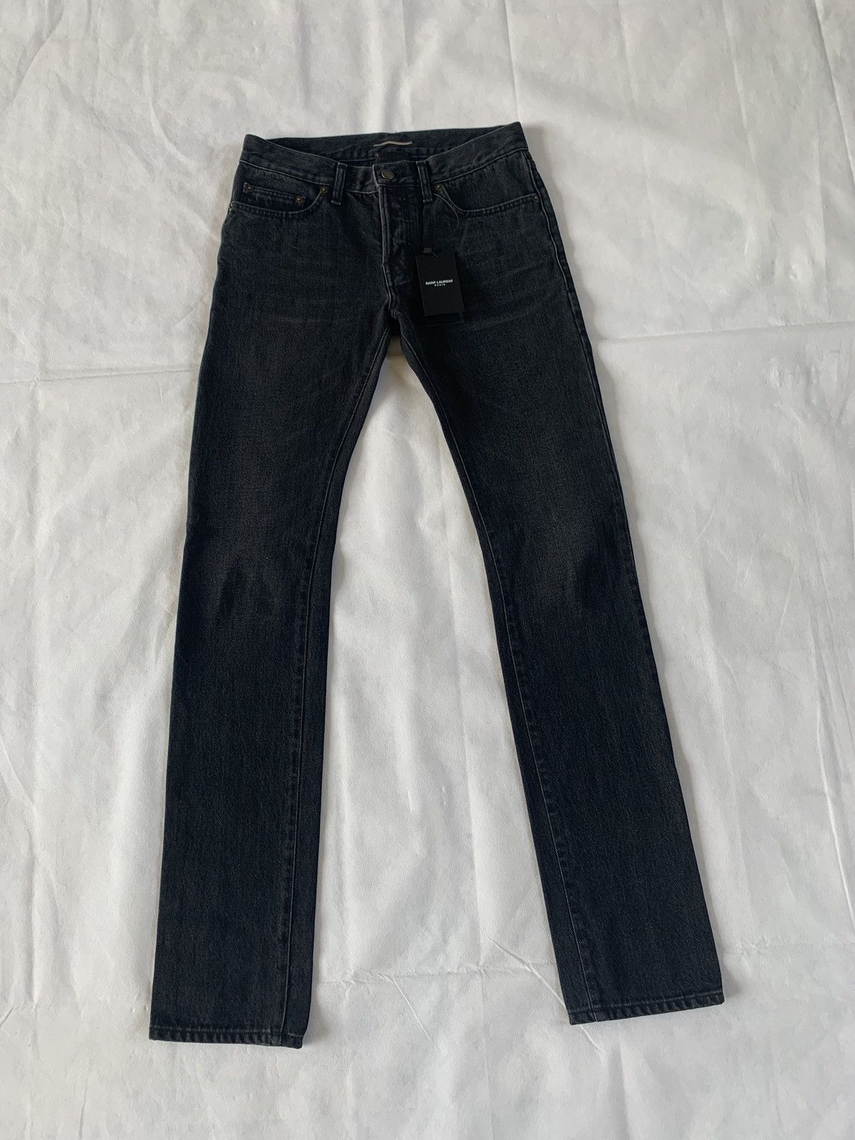 Saint Laurent Paris Denim in Washed Black Size US 28 / EU 44 - 5 Thumbnail