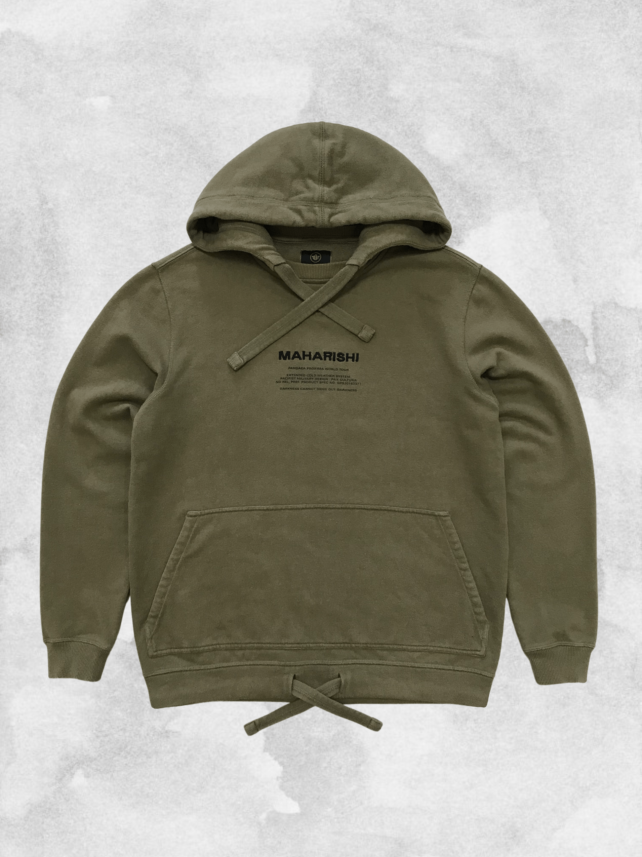 MAHARISHI Military Hoodie Hoody Organic Box Logo Embroidery