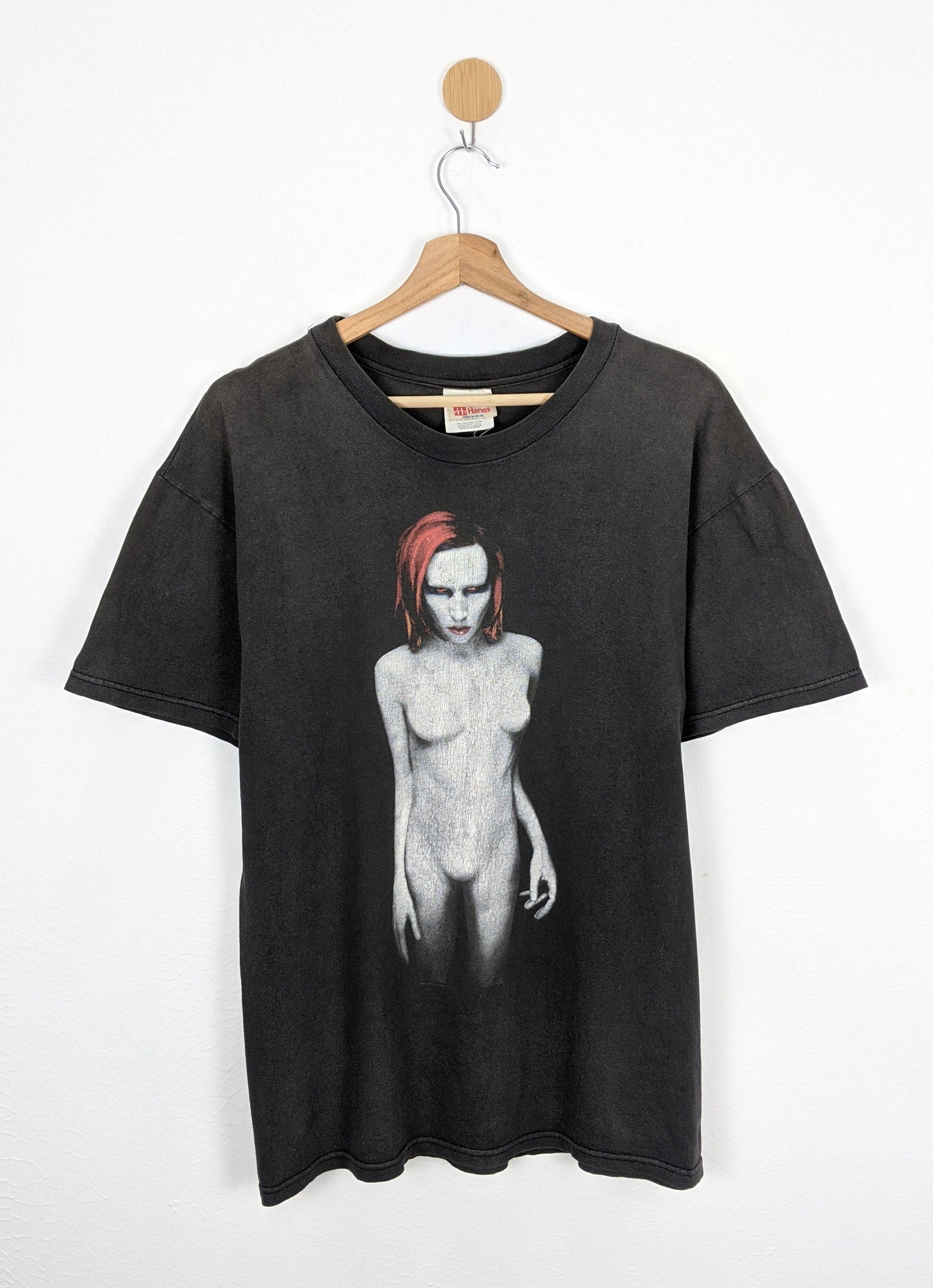 image of Vintage Marilyn Manson Mechanical Animal 90's Shirt in Black, Men's (Size Medium)