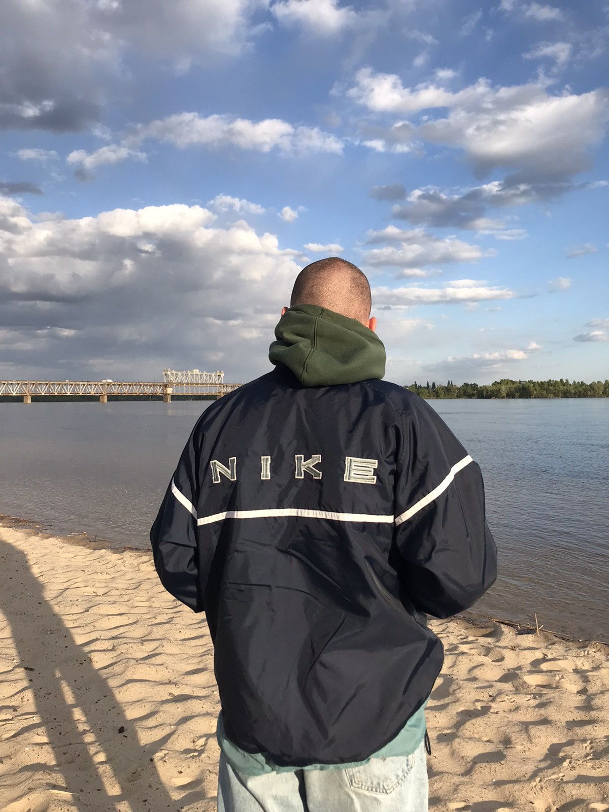Nike Nike 90s Nylon Jacket Anorak windbreaker Size US L / EU 52-54 / 3 - 3 Thumbnail