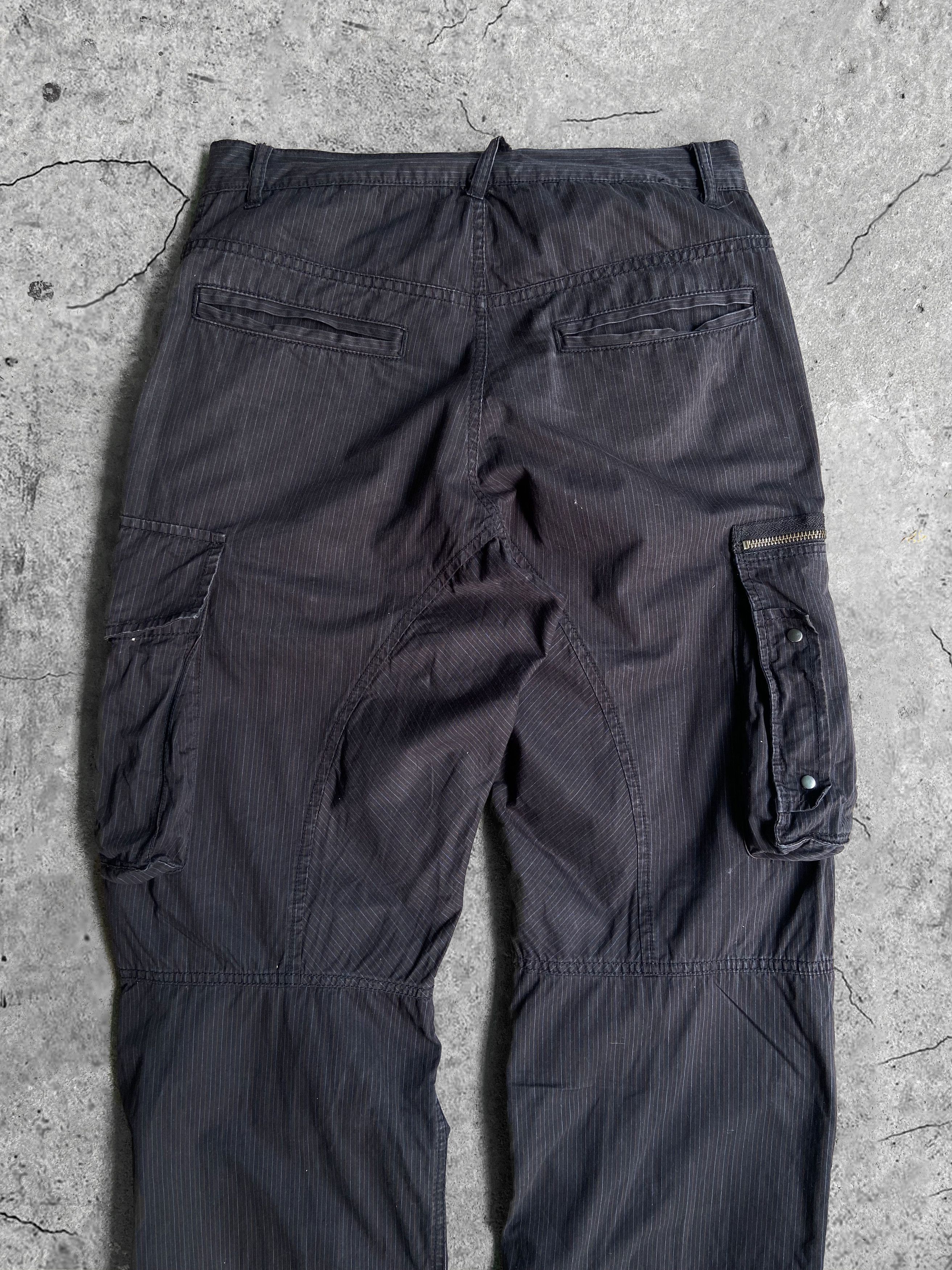Japanese Brand PPFM black pinstripe vintage Cargo Pants Size S Size US 31 - 6 Thumbnail
