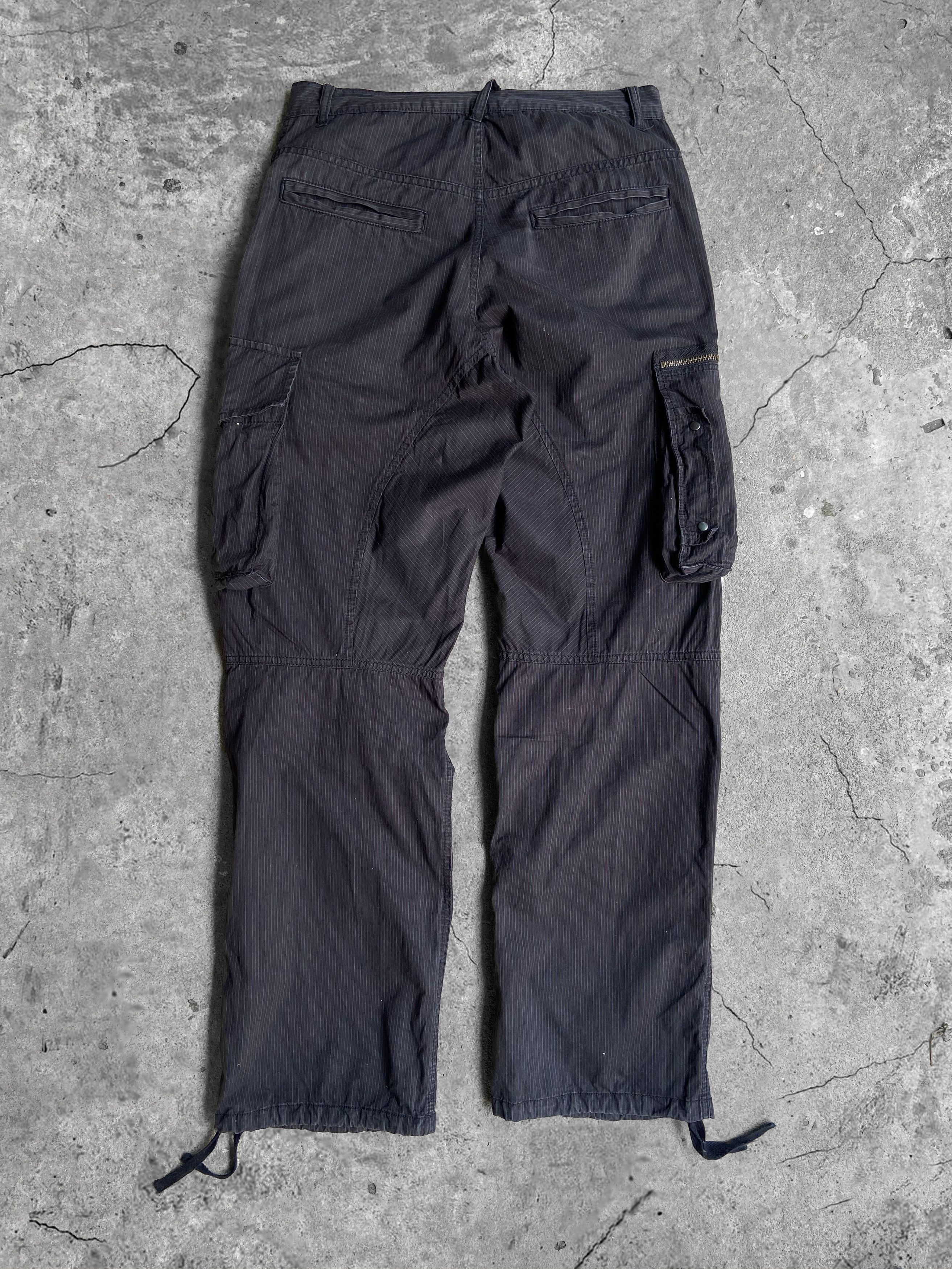 Japanese Brand PPFM black pinstripe vintage Cargo Pants Size S Size US 31 - 7 Thumbnail
