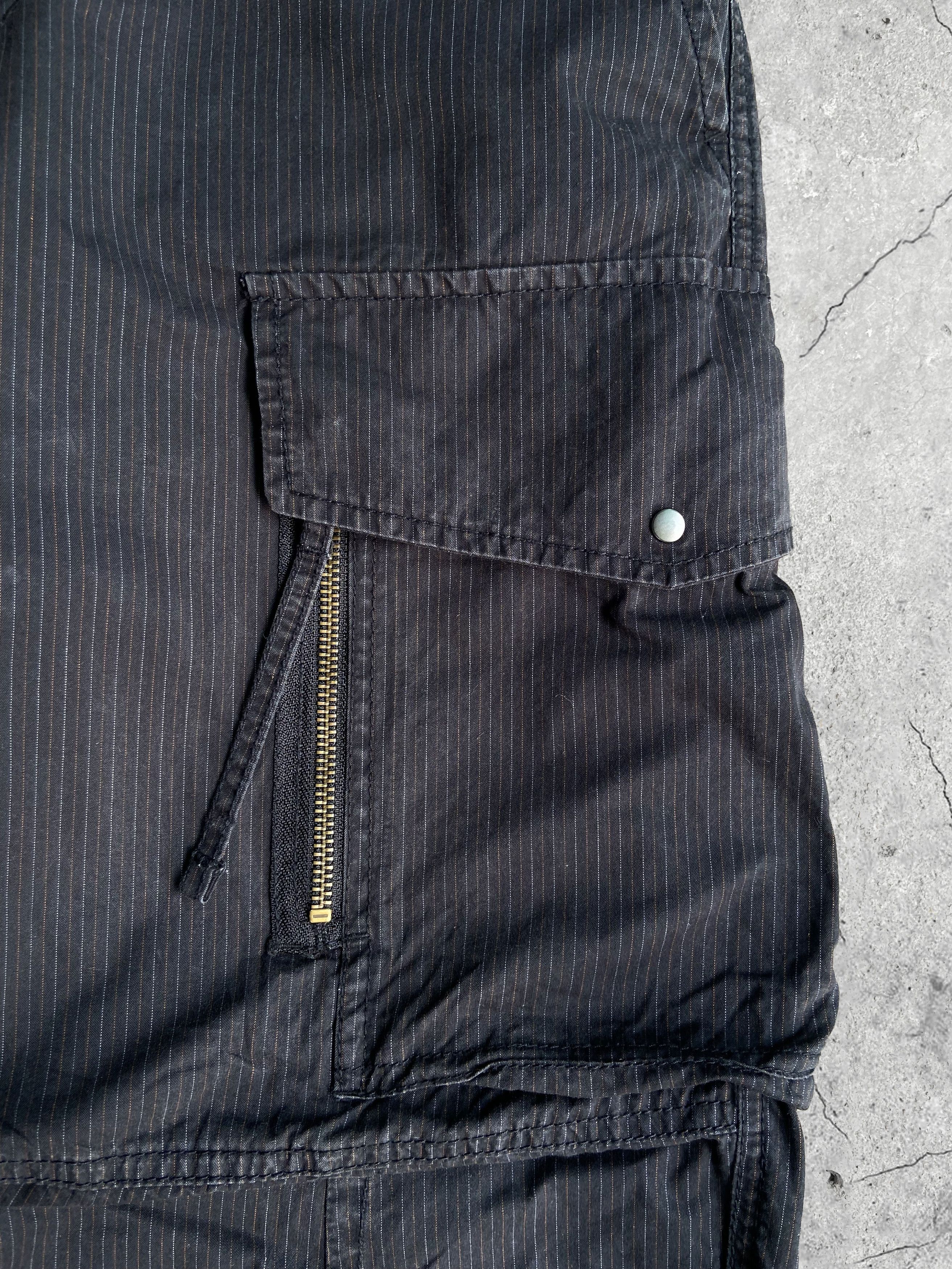 Japanese Brand PPFM black pinstripe vintage Cargo Pants Size S Size US 31 - 9 Thumbnail