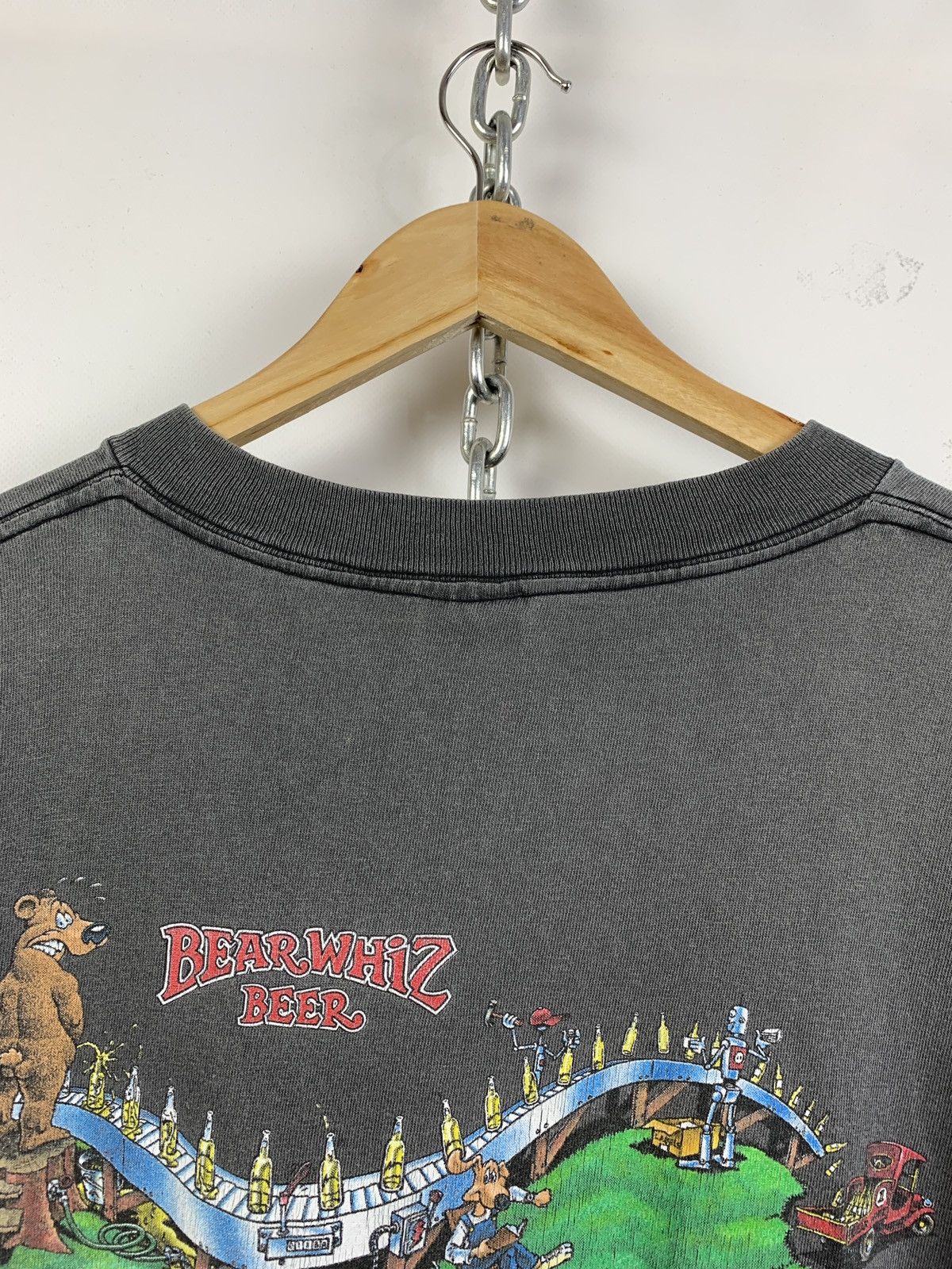 Vintage 1998 Vintage Bear Whiz Beer Motor Psycho Single Stitch Shirt Size US XL / EU 56 / 4 - 14 Thumbnail