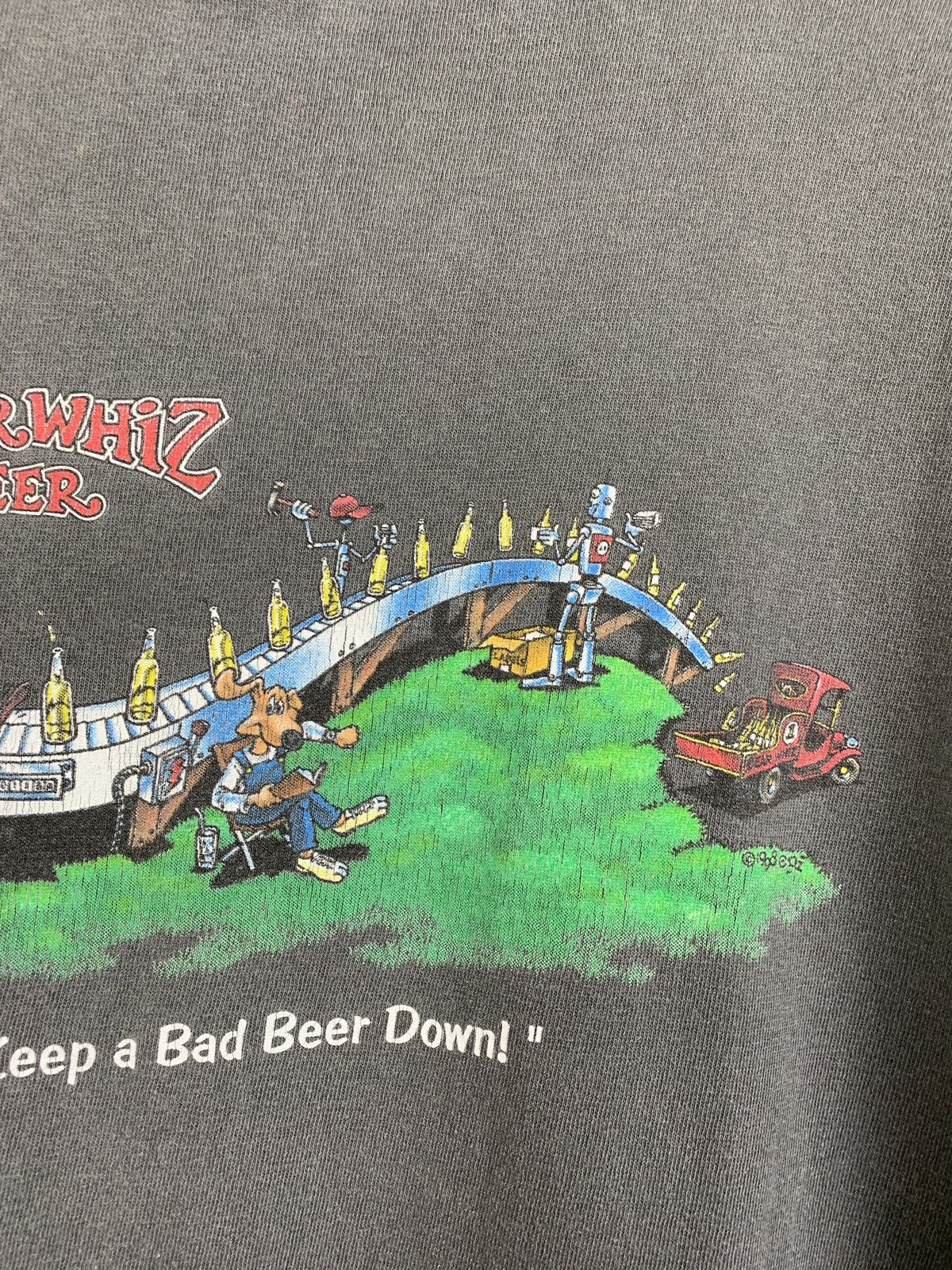 Vintage 1998 Vintage Bear Whiz Beer Motor Psycho Single Stitch Shirt Size US XL / EU 56 / 4 - 16 Thumbnail