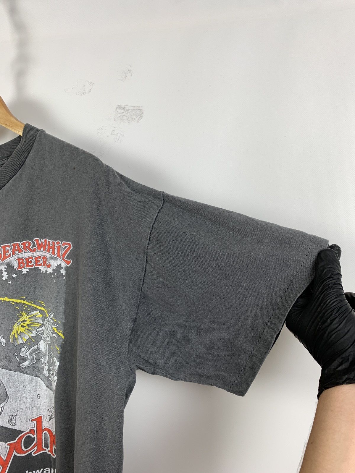 Vintage 1998 Vintage Bear Whiz Beer Motor Psycho Single Stitch Shirt Size US XL / EU 56 / 4 - 18 Thumbnail