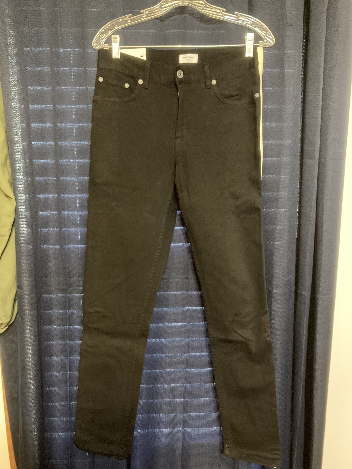 Robert Geller Robert Geller RG02 Slim Fit Vinyl Stripe in Black, 30/32 Size US 30 / EU 46 - 5 Thumbnail