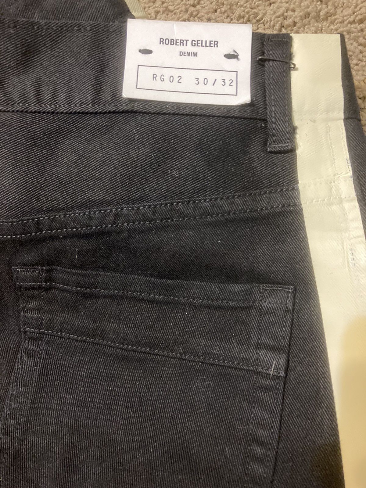 Robert Geller Robert Geller RG02 Slim Fit Vinyl Stripe in Black, 30/32 Size US 30 / EU 46 - 3 Thumbnail