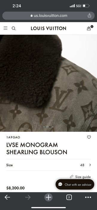Louis Vuitton LVSE MONOGRAM SHEARLING BLOUSON