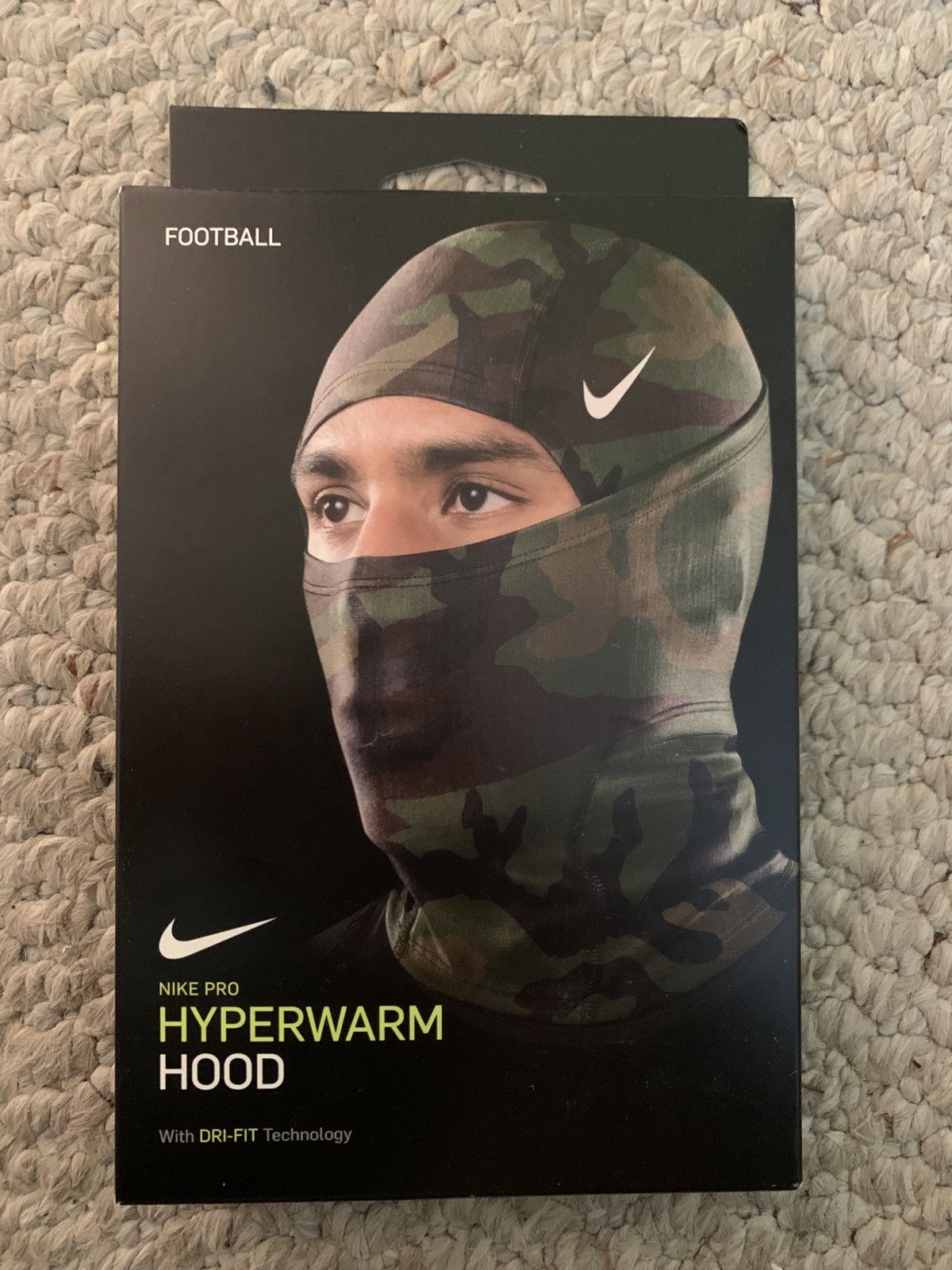 Nike Nike Pro Hyperwarm Hood Balaclava Mask Ski Camo Green Size ONE SIZE - 1 Thumbnail
