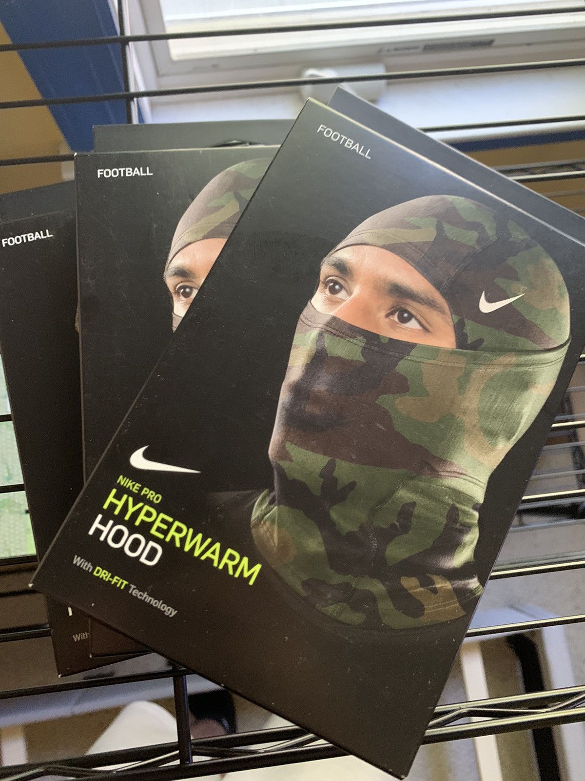 Nike Nike Pro Hyperwarm Hood Balaclava Mask Ski Camo Green Size ONE SIZE - 2 Thumbnail