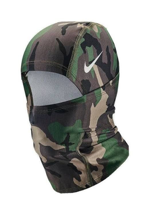 Nike Nike Pro Hyperwarm Hood Balaclava Mask Ski Camo Green Size ONE SIZE - 3 Thumbnail