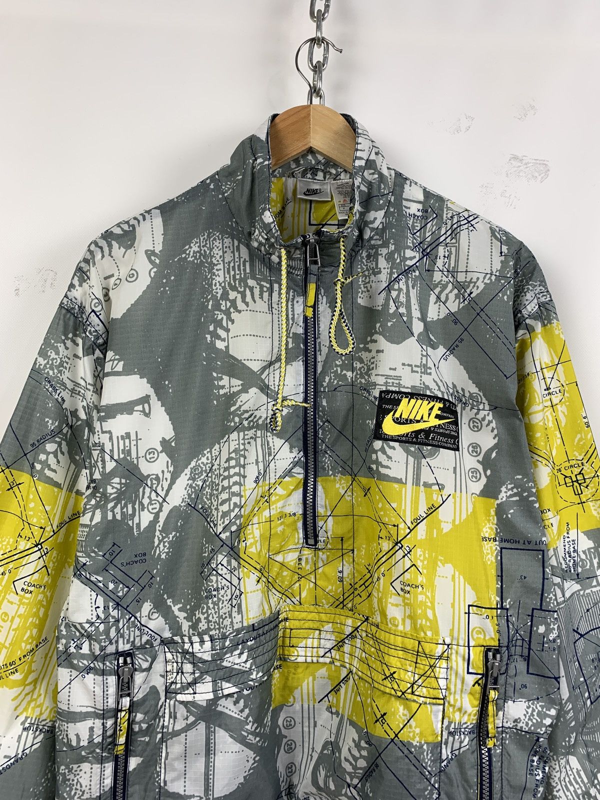 Nike 90s Vintage Nike Sport&Fitness All Over Print Anorak Jacket Size US M / EU 48-50 / 2 - 4 Thumbnail