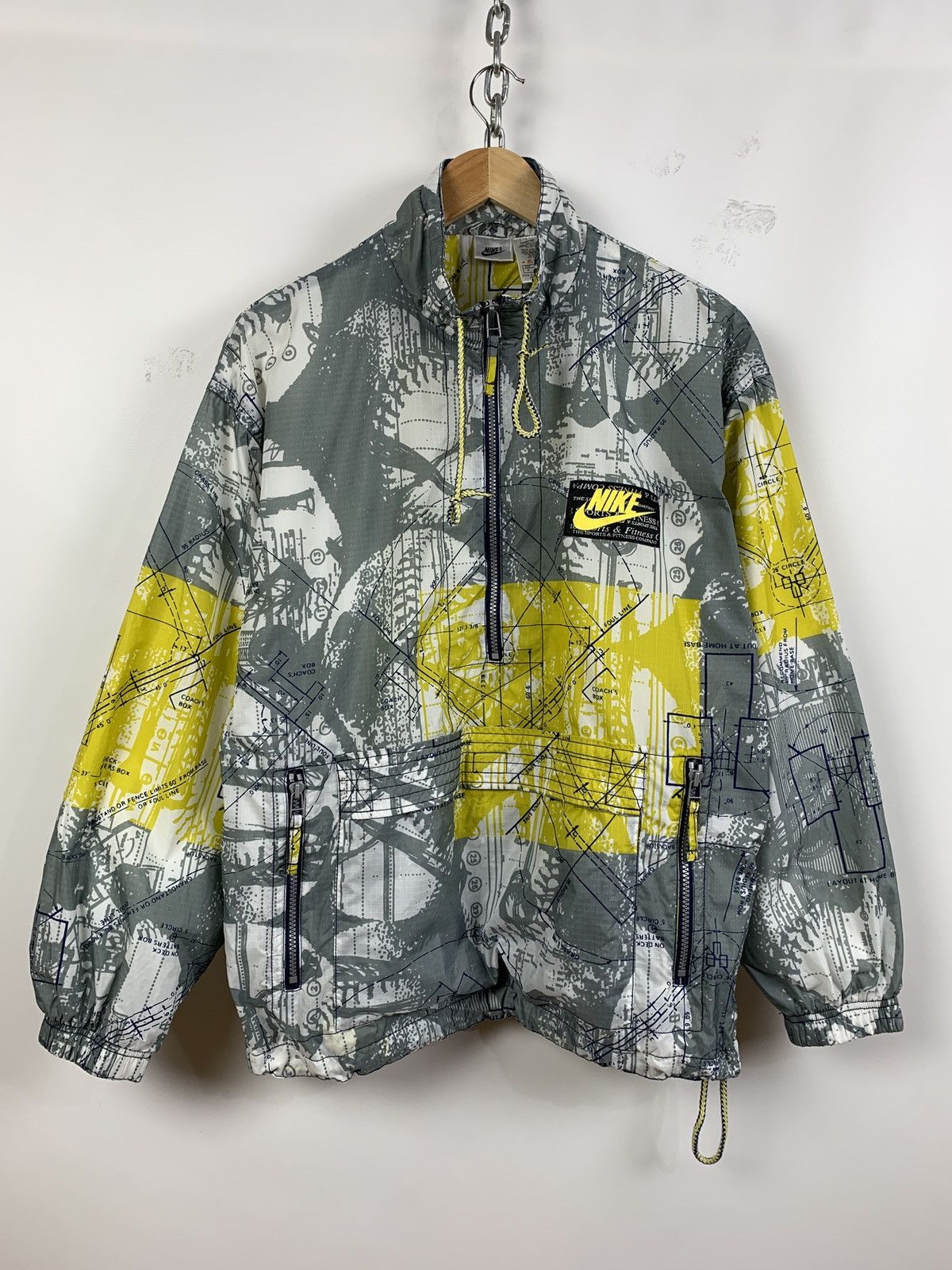 Nike 90s Vintage Nike Sport&Fitness All Over Print Anorak Jacket Size US M / EU 48-50 / 2 - 1 Thumbnail