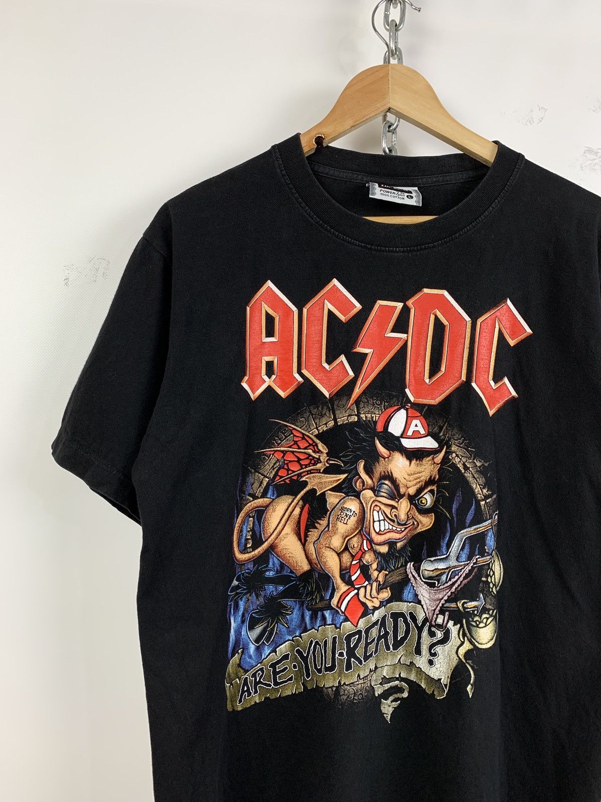 AC/DC Vintage AC/DC Are You Ready? Single Stitch Band T-Shirt Size US L / EU 52-54 / 3 - 3 Thumbnail