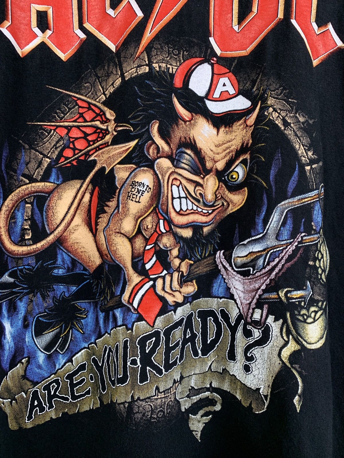 AC/DC Vintage AC/DC Are You Ready? Single Stitch Band T-Shirt Size US L / EU 52-54 / 3 - 6 Thumbnail