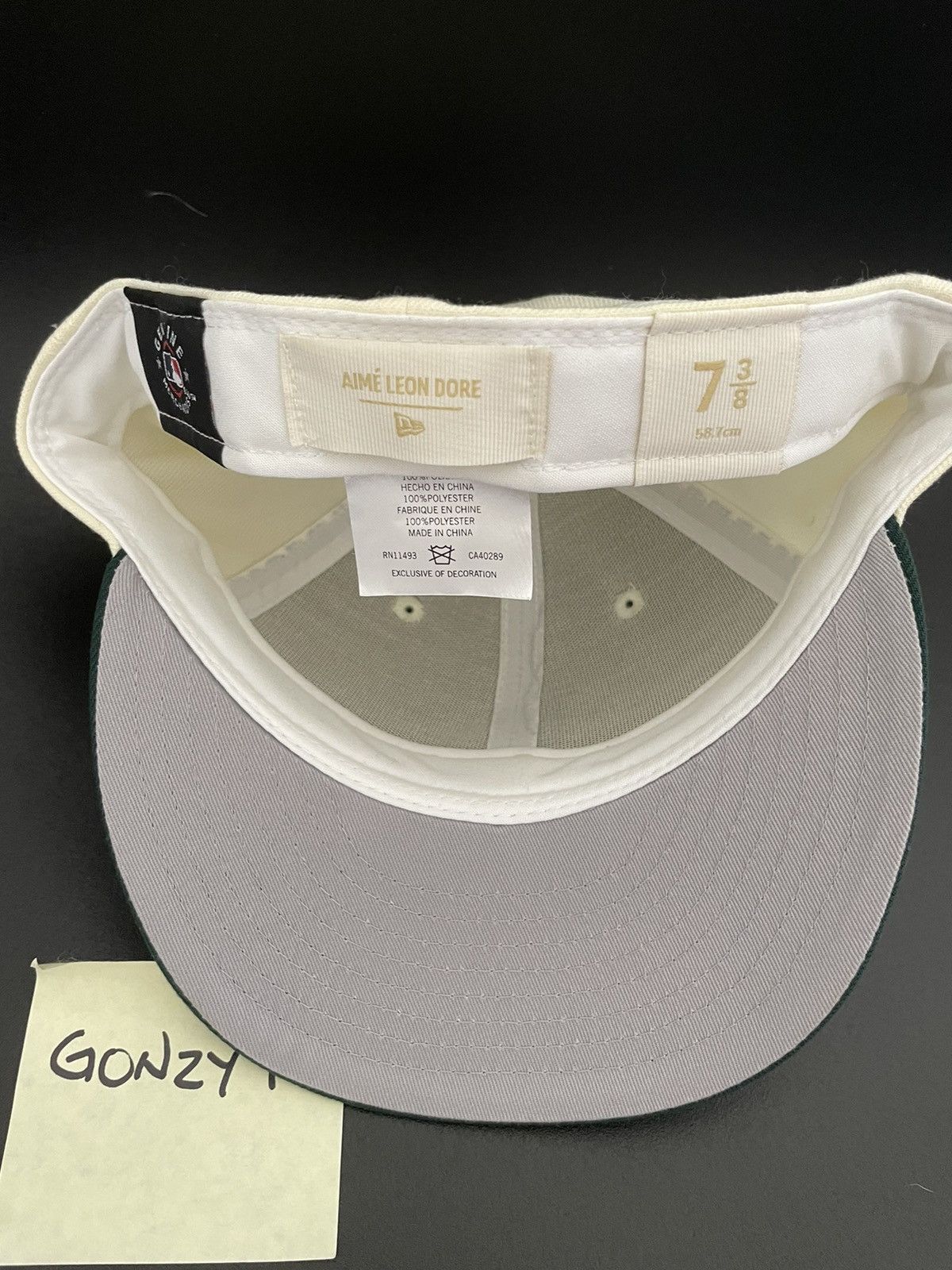New Era Aime Leon Dore LA Dodgers New Era Fitted 7 3/8 cream green Size ONE SIZE - 6 Thumbnail