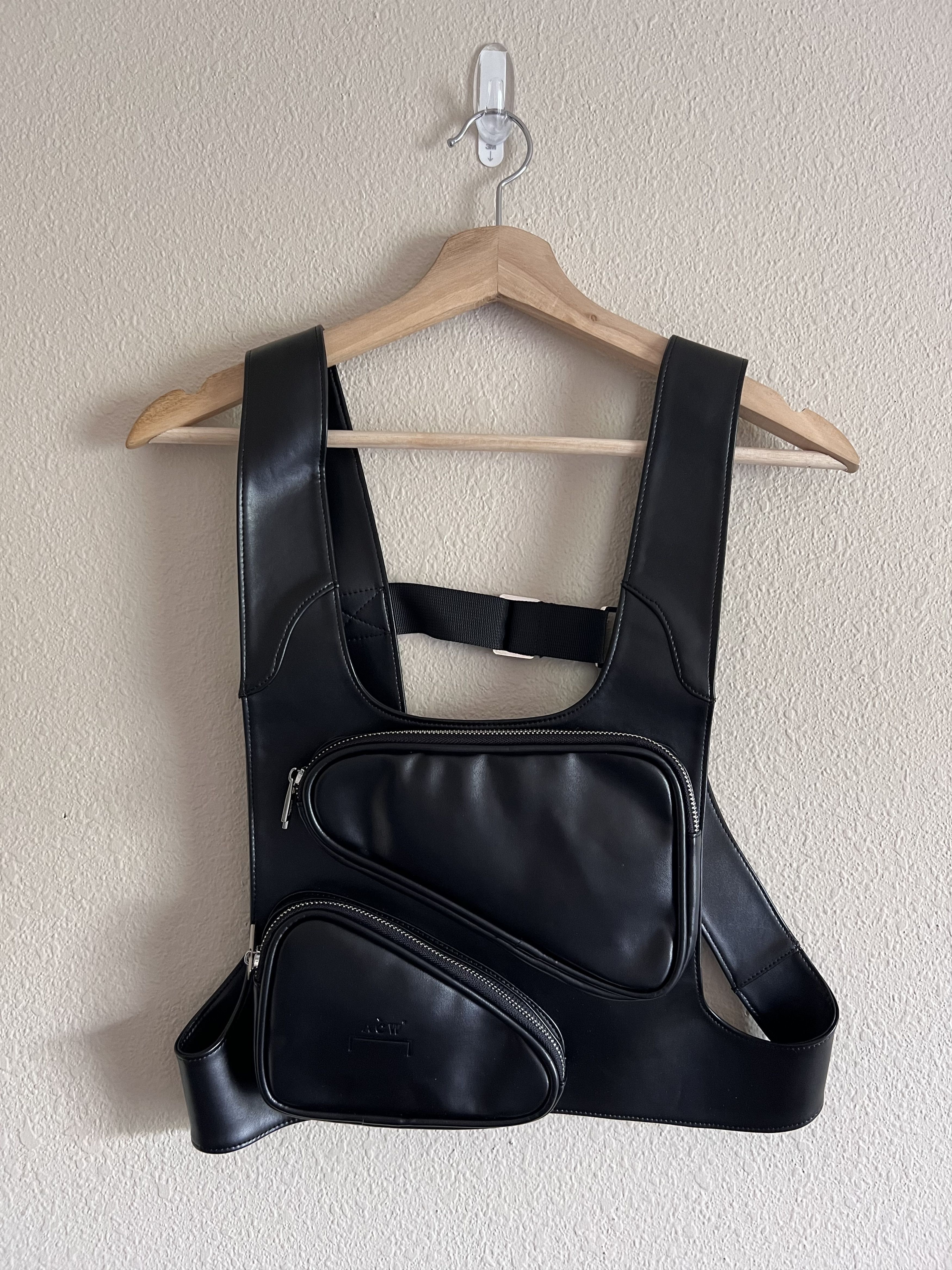 A Cold Wall A Cold Wall 3D Pocket Leather Harness in Black | Grailed
