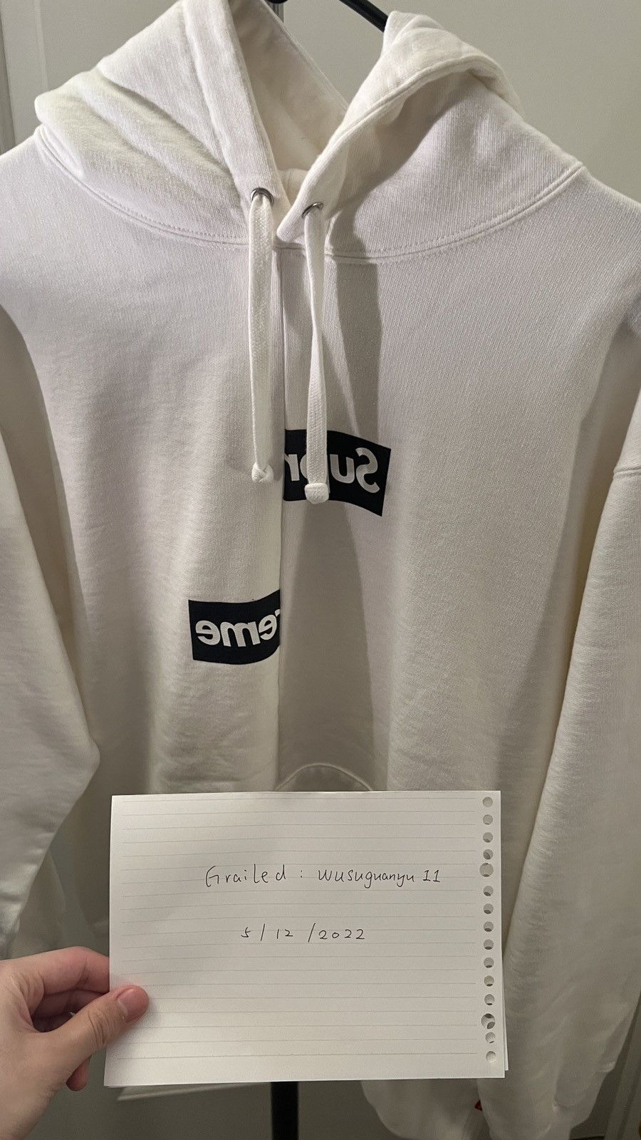 Supreme Comme des Garçons SHIRT split box logo hooded shirt