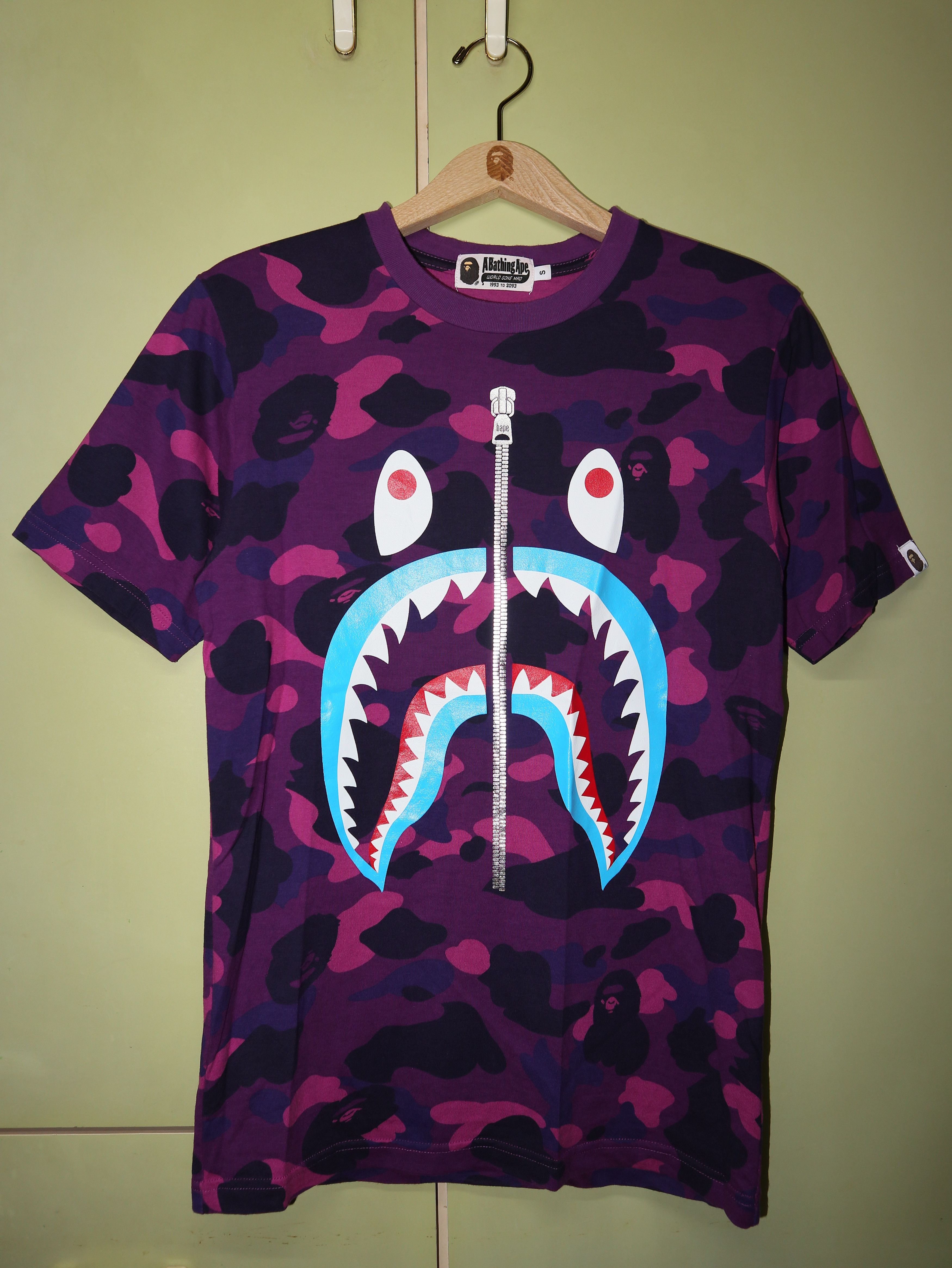 Bape Color Camo Shark Tee Size US S / EU 44-46 / 1 - 1 Thumbnail