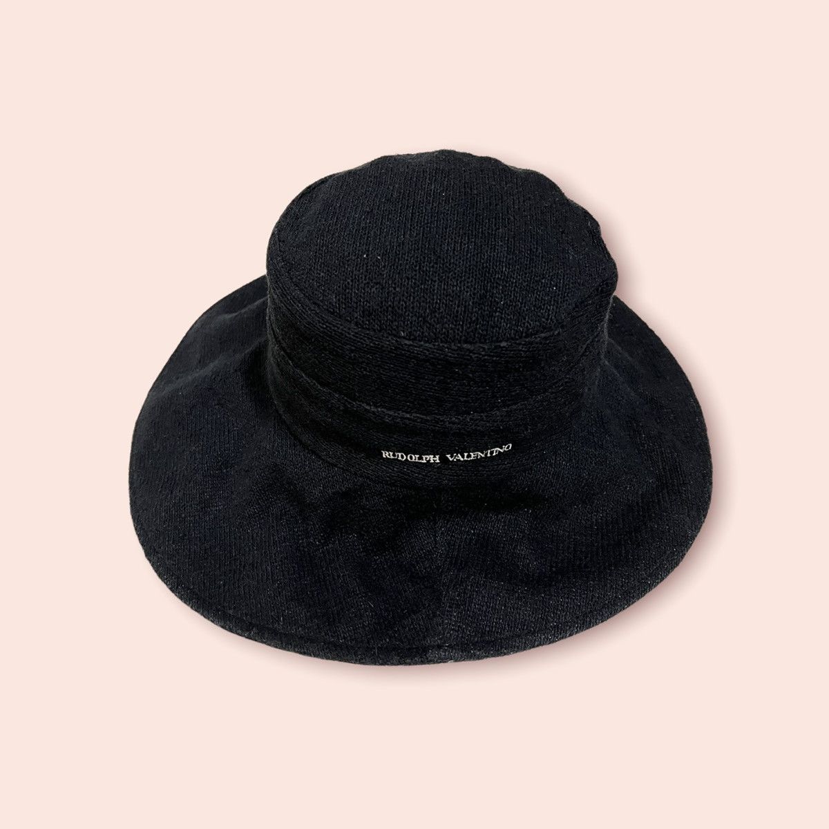 Designer × Valentino × Vintage VINTAGE RUDOLF VALENTINO WIDE BRIM SILK BUCKET HAT Size ONE SIZE - 3 Thumbnail