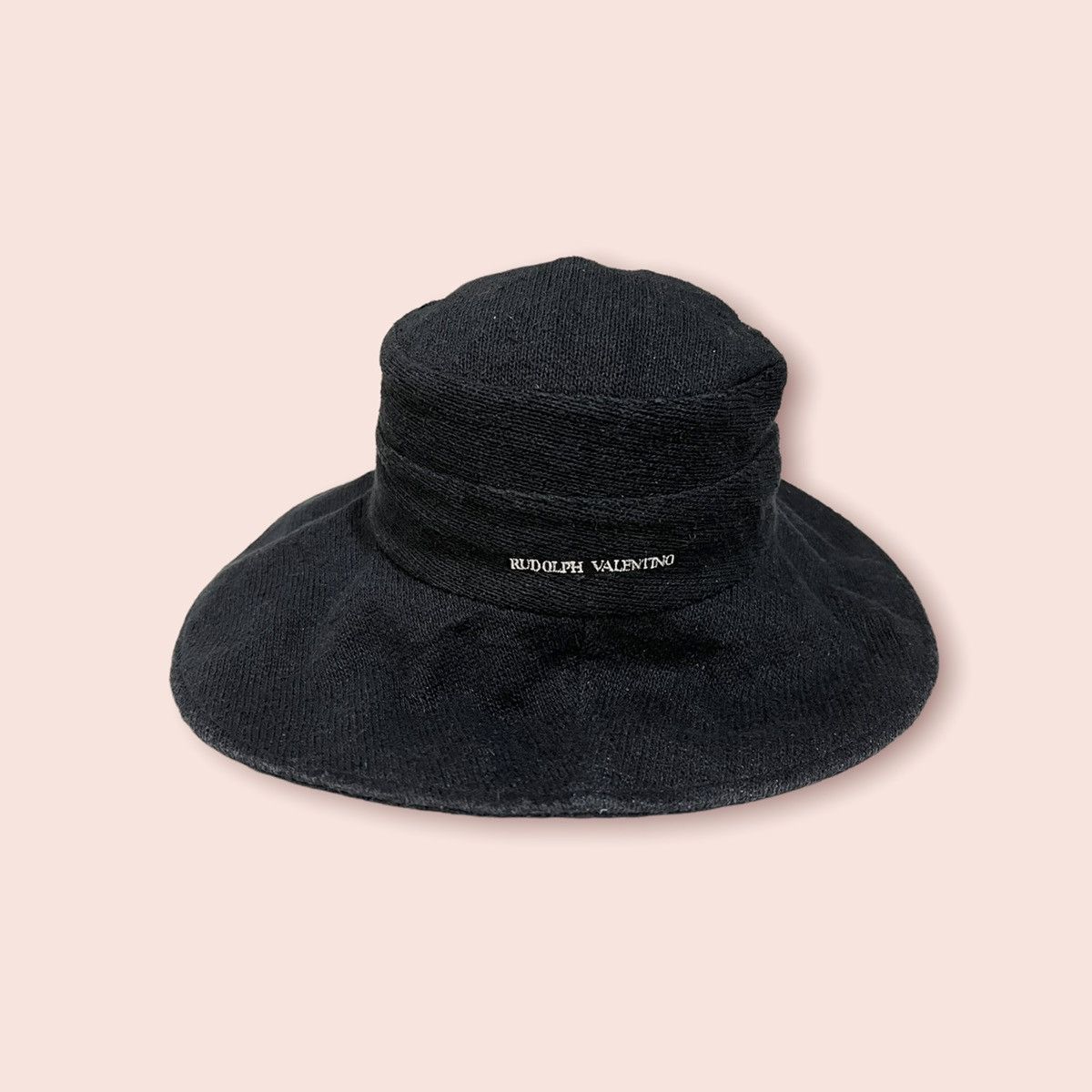 Designer × Valentino × Vintage VINTAGE RUDOLF VALENTINO WIDE BRIM SILK BUCKET HAT Size ONE SIZE - 2 Thumbnail