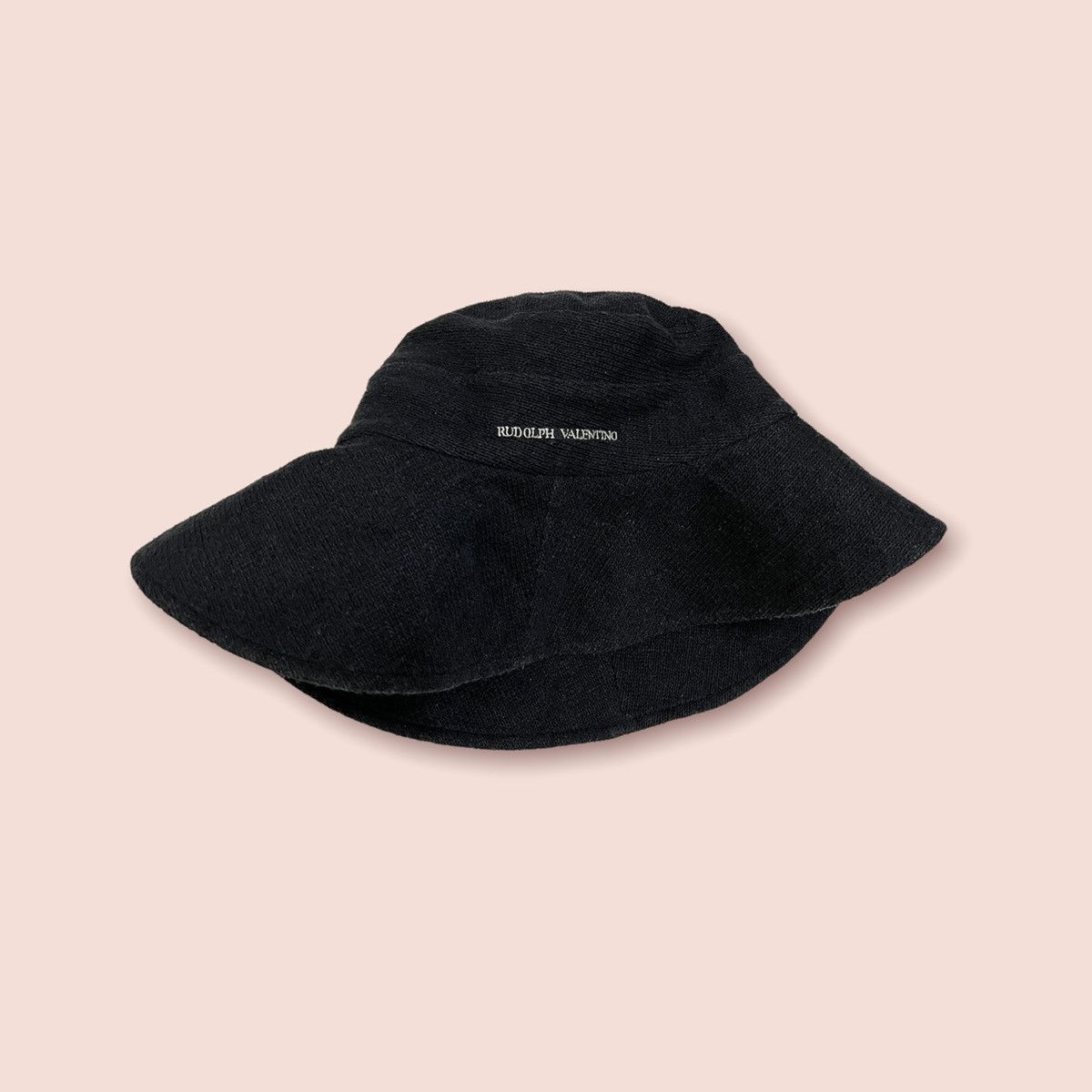 Designer × Valentino × Vintage VINTAGE RUDOLF VALENTINO WIDE BRIM SILK BUCKET HAT Size ONE SIZE - 8 Thumbnail