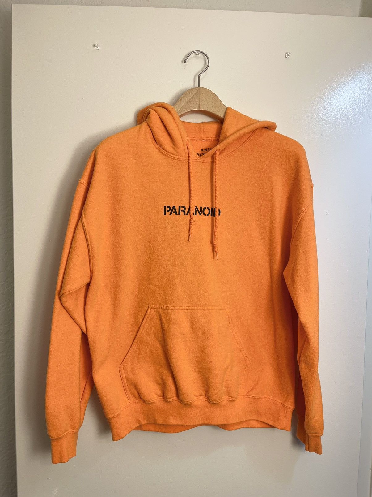 Anti Social Social Club Undefeated Anti Social Social Club x Undefeated Paranoid Hoodie Orange Grailed