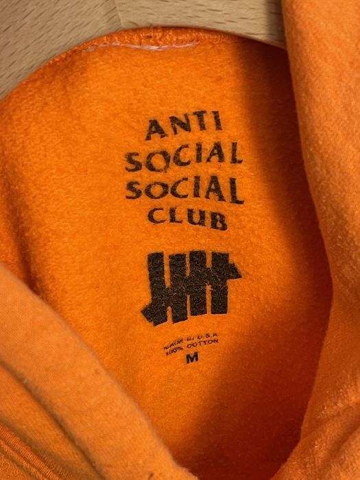 Anti social social club paranoid orange hoodie hot sale