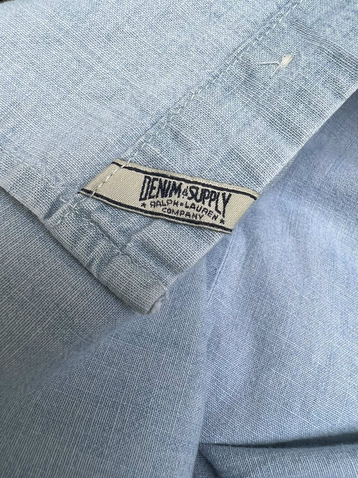 Denim & Supply Ralph Lauren D&S Ralph Lauren Fade Light Blue USA Flag Western Shirt Size US L / EU 52-54 / 3 - 14 Thumbnail