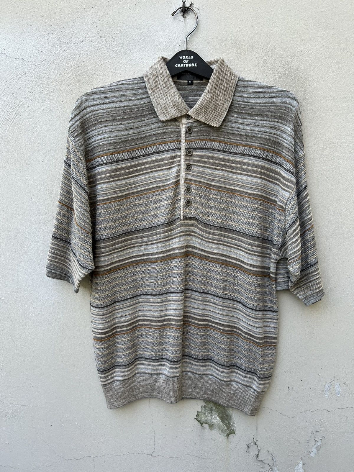 Vintage Vintage 90s Paco Rabanne Paris Stretchable Polo Shirt Size US M / EU 48-50 / 2 - 3 Thumbnail