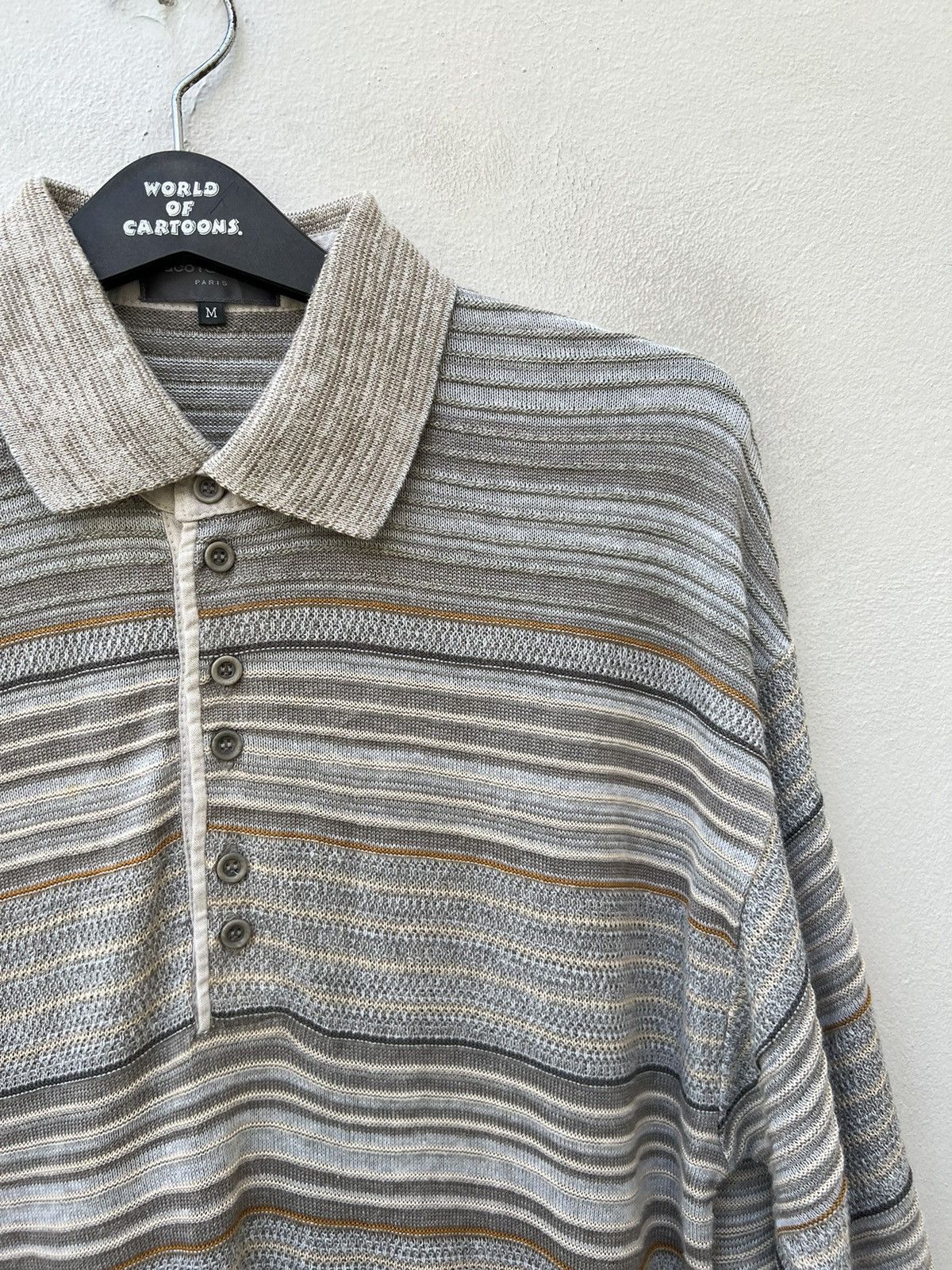 Vintage Vintage 90s Paco Rabanne Paris Stretchable Polo Shirt Size US M / EU 48-50 / 2 - 5 Thumbnail