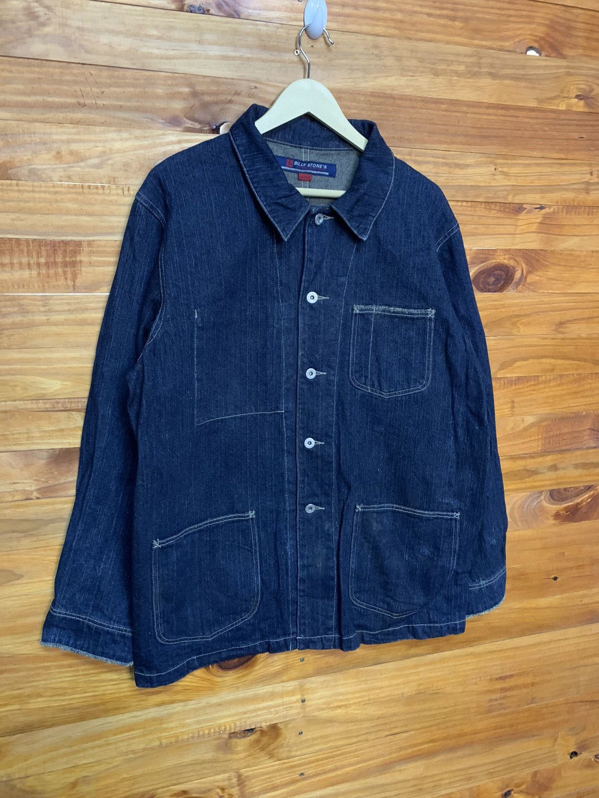 Vintage Vintage Billy Stones Denim Chore Jacket Size US L / EU 52-54 / 3 - 3 Thumbnail