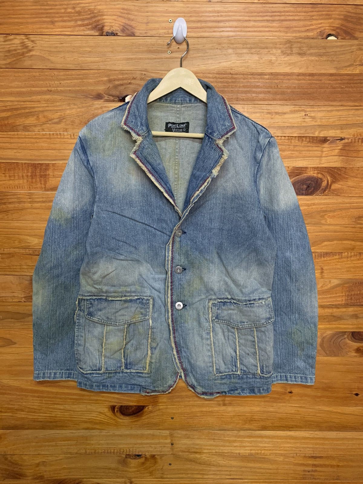 Other Vintage Point Loma Disstressed Denim Chore Jacket Size US M / EU 48-50 / 2 - 1 Thumbnail